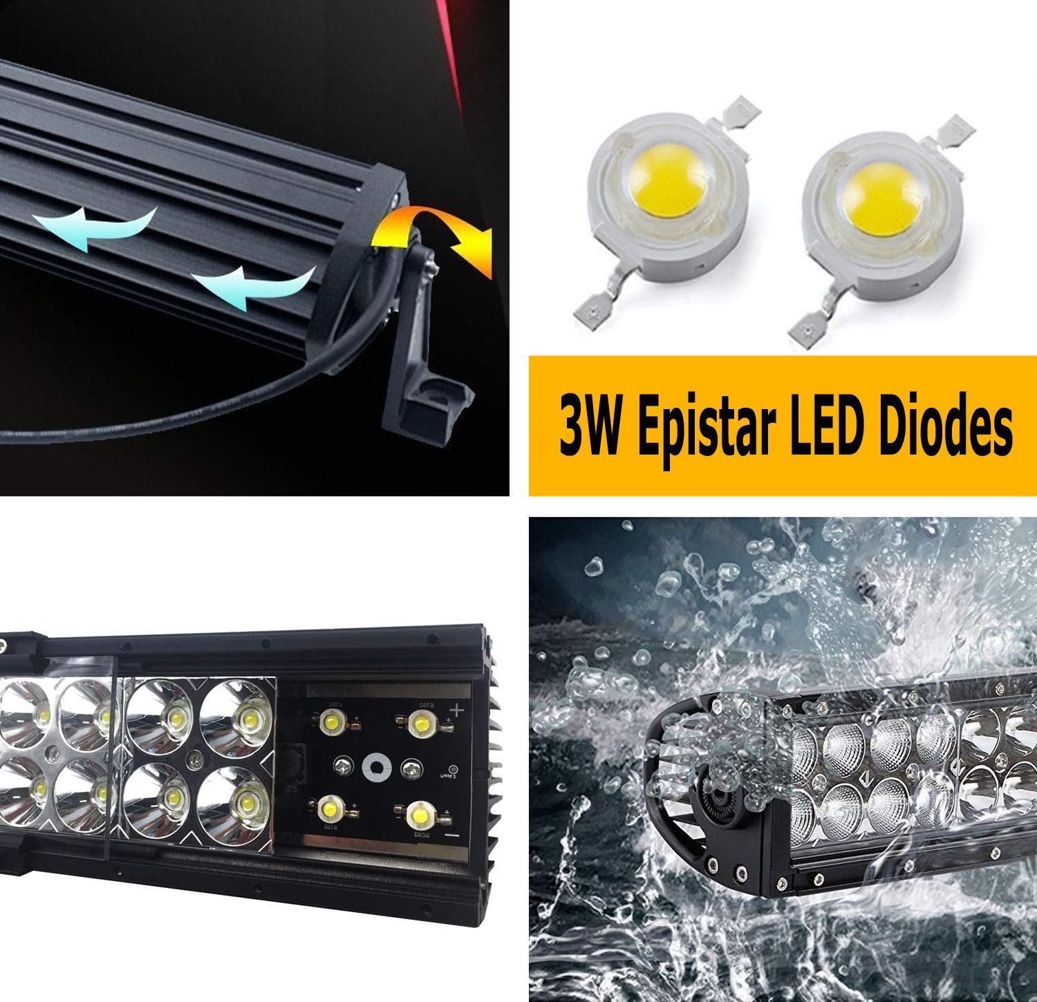 iJDMTOY Rear Bumper Mount LED Light Bars - 2x 36W Reverse Lights for 2008-2023 Chevy Silverado & GMC Sierra 1500/2500/3500 Trucks - Includes Mounting Brackets & On/Off Switch Wiring - Perfect for Off-Roading, Night Driving & Backup Visibility