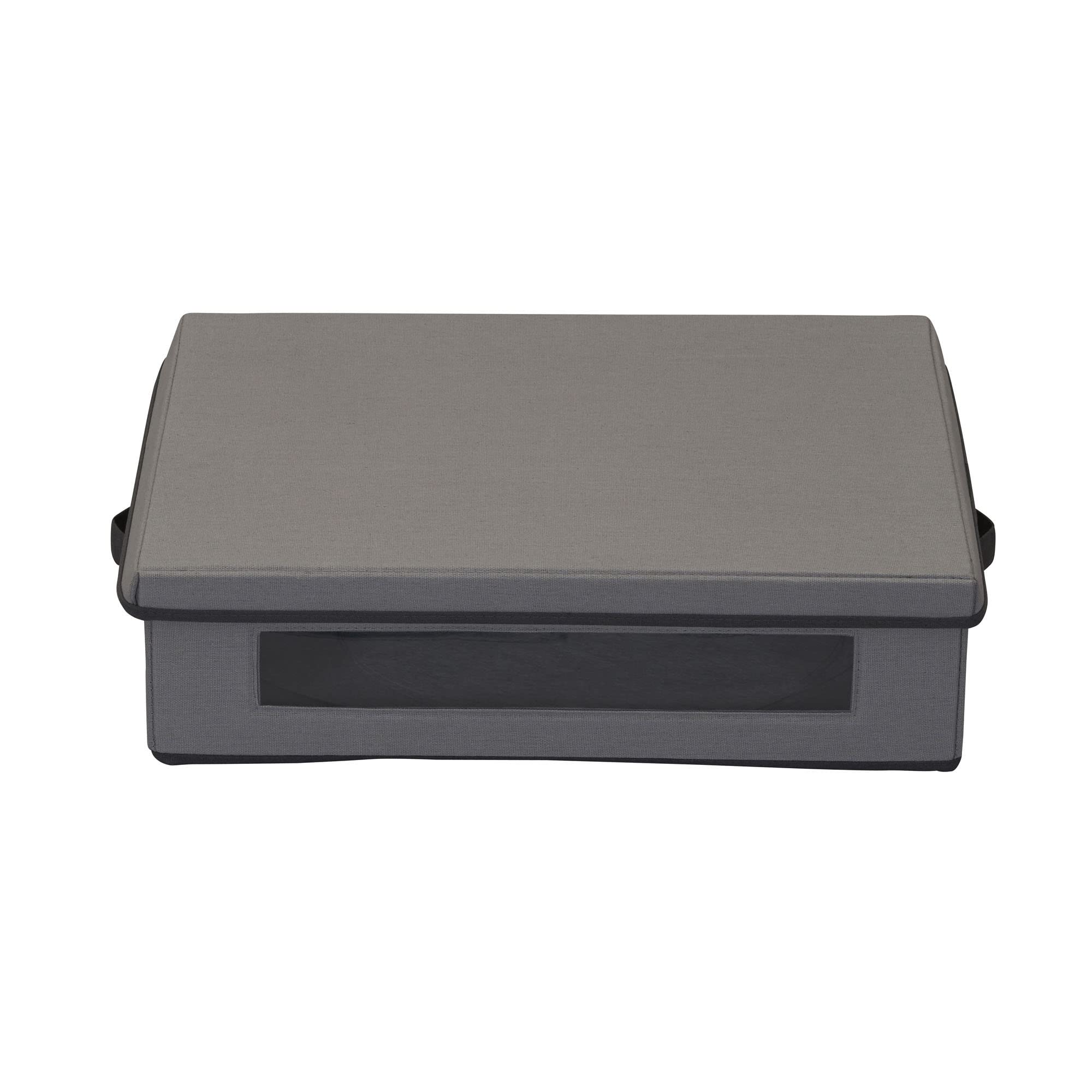 Household Essentials Gray Platter Chest - 12 Plate Storage Organizer for Dining Room, Kitchen, and Buffet Serving | Space-Saving Dishware Cabinet