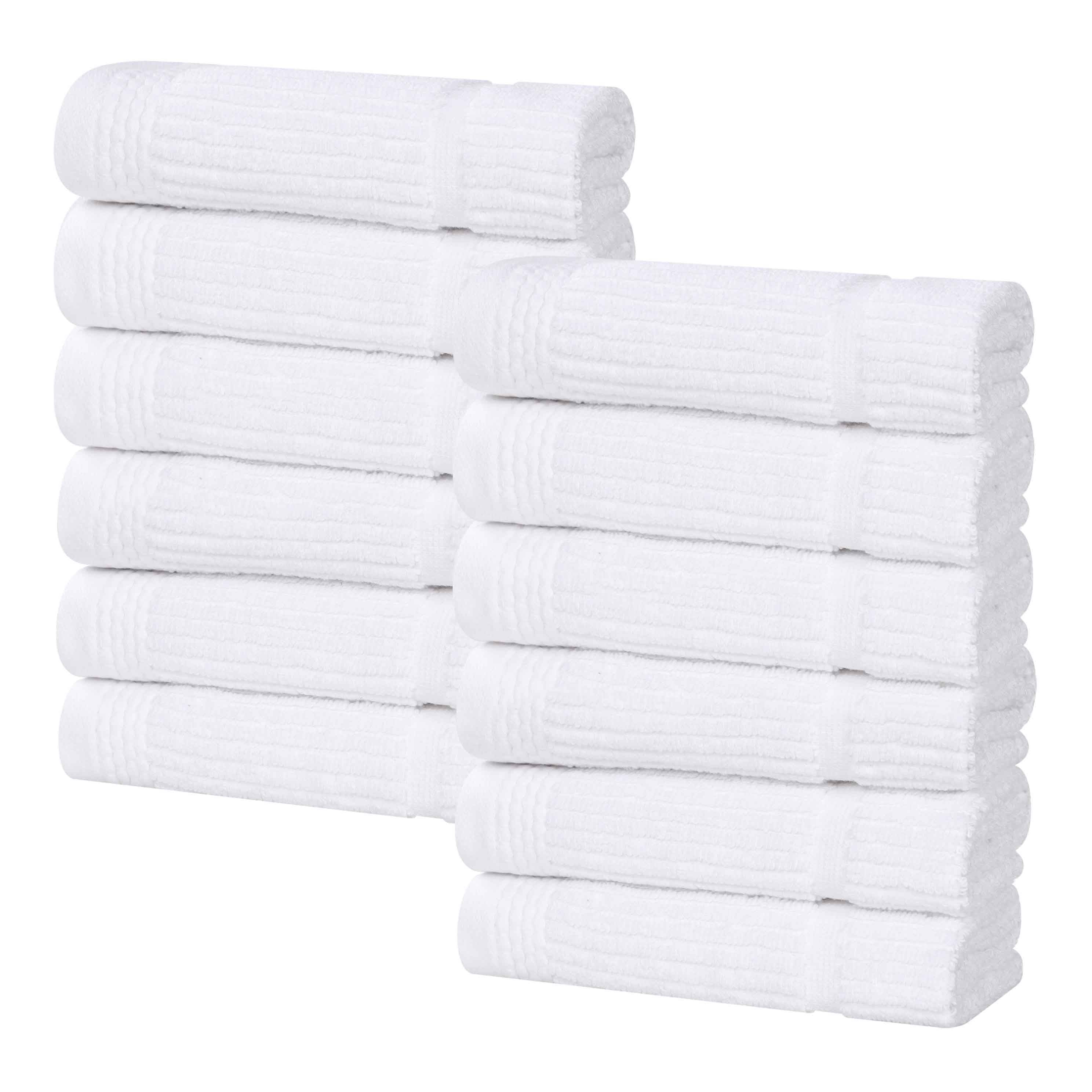 Milo Smart Twist Cotton Solid Face Towels Washcloths - 12 Pack | Soft & Absorbent Bath Towels for Face & Body | Perfect for Gym, Spa, Travel & Daily Skincare Routine
