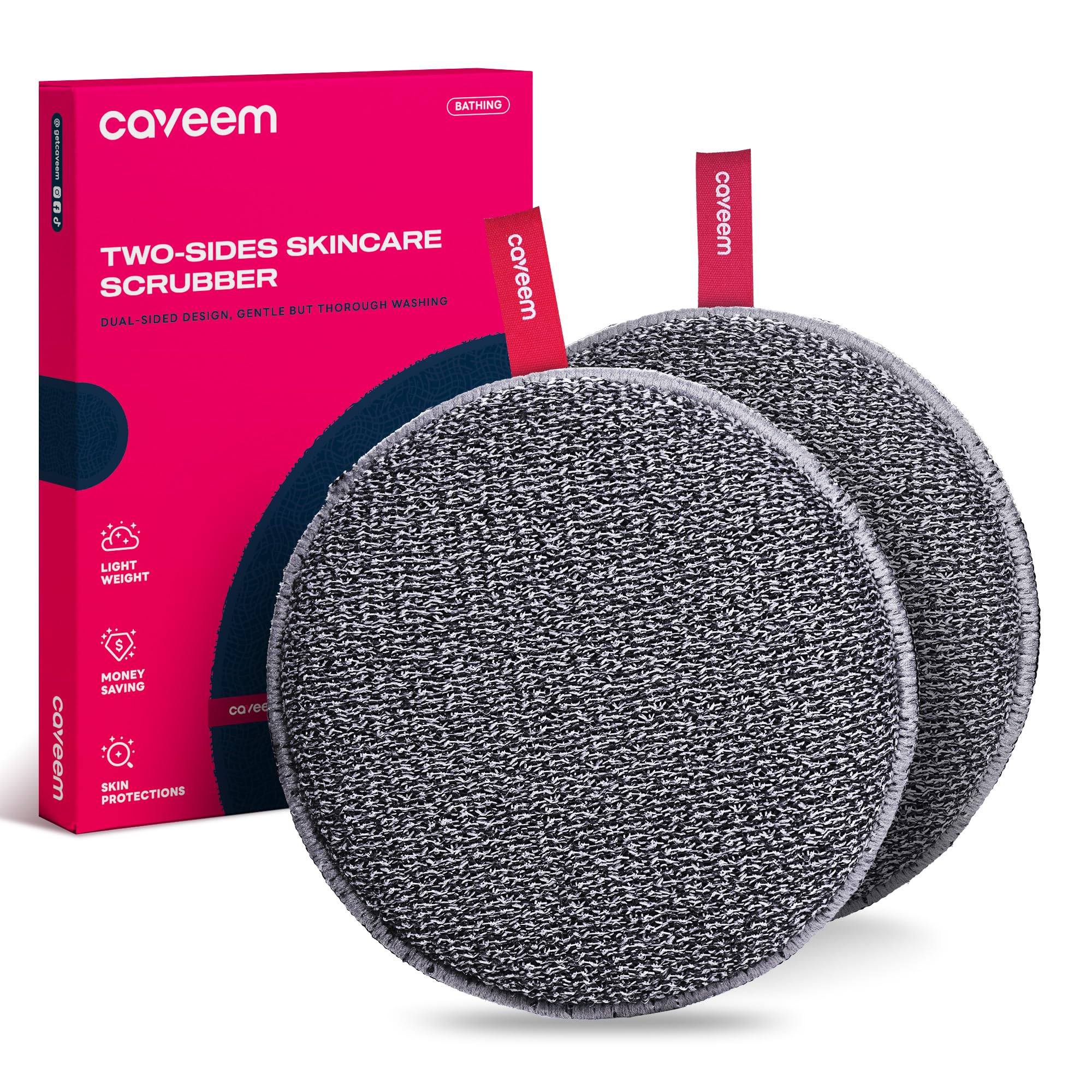 Exfoliating Body Scrubber for Shower - 2 Pack Bath & Body Scrub Buffer with Gentle & Rough Sides - Dead Skin Remover for Smooth Skin - Perfect for Daily Exfoliation & Spa-Like Experience at Home