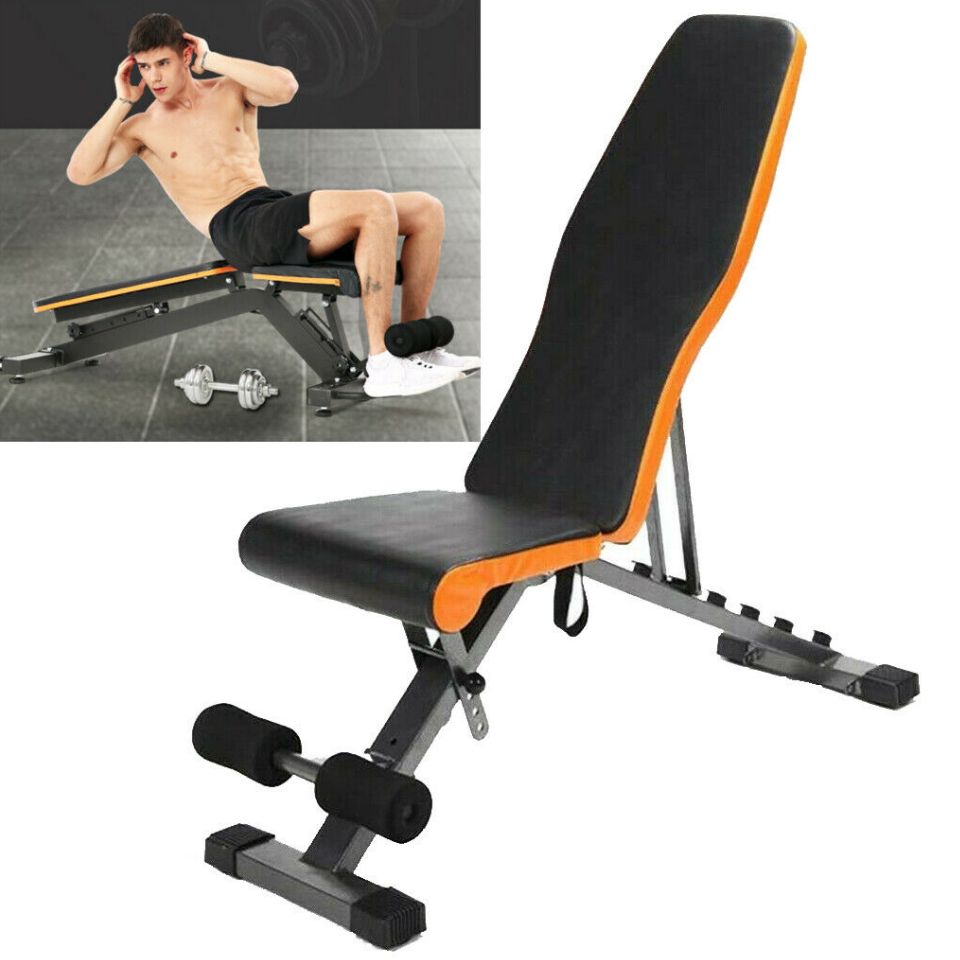 Foldable Adjustable Workout Bench for Home Gym - Dumbbell Exercise Bench with Incline/Decline - Perfect for Strength Training, Weight Lifting & Fitness Workouts