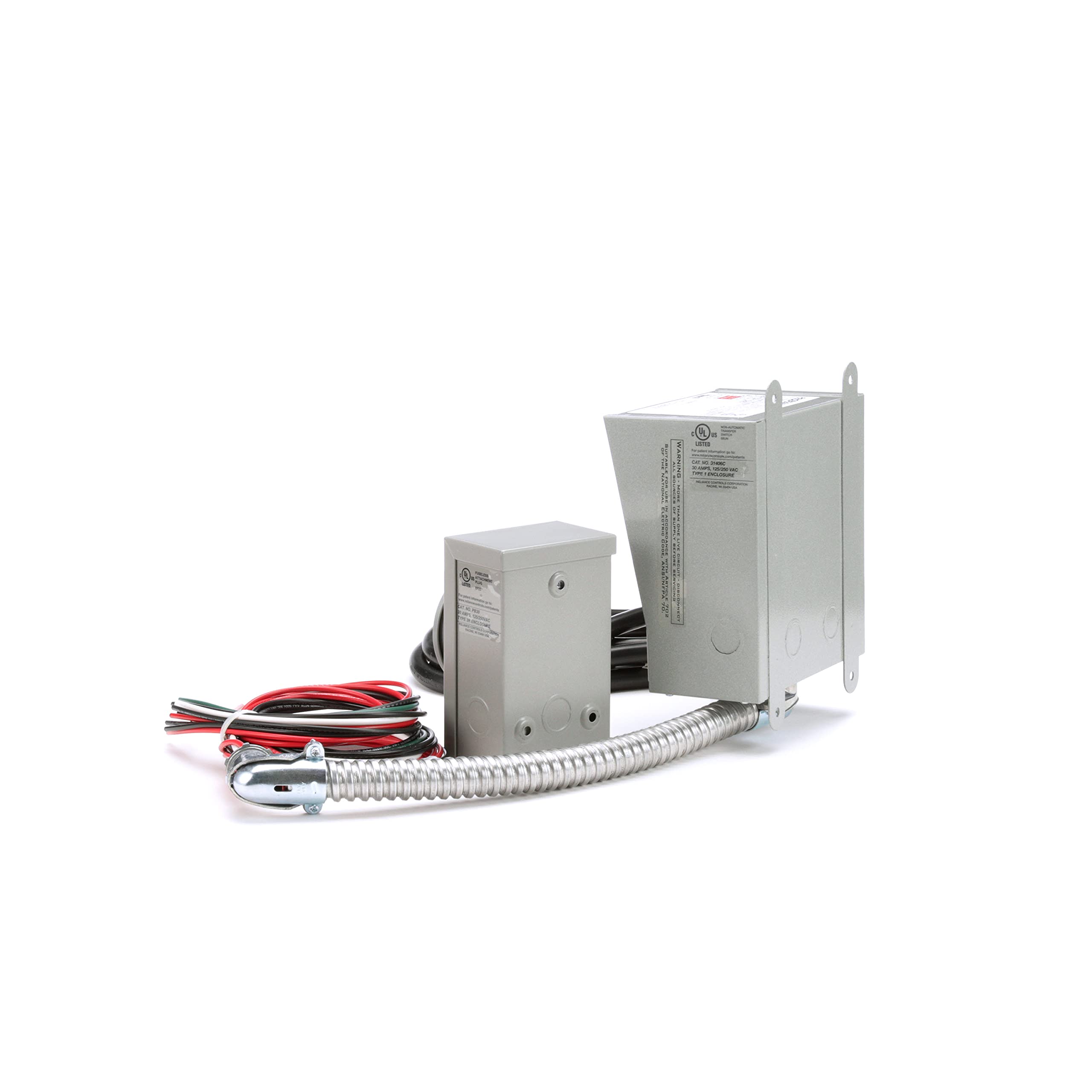 Reliance Controls 31406CWK 30 Amp 6-Circuit Generator Transfer Switch Kit - 7500 Watt Capacity, Gray - Perfect for Home Backup Power During Outages & Emergency Power Transfer