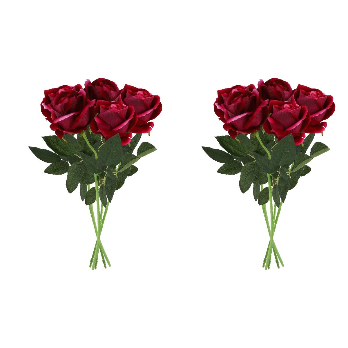 10pcs Realistic Artificial Rose Flowers Bouquet - Faux Roses Stems for Wedding, Home Decor, Table Centerpieces & Party Arrangements