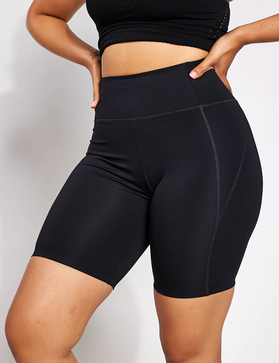 High Waisted Bike Shorts for Women - Black Compression Workout Shorts - Perfect for Cycling, Running & Yoga