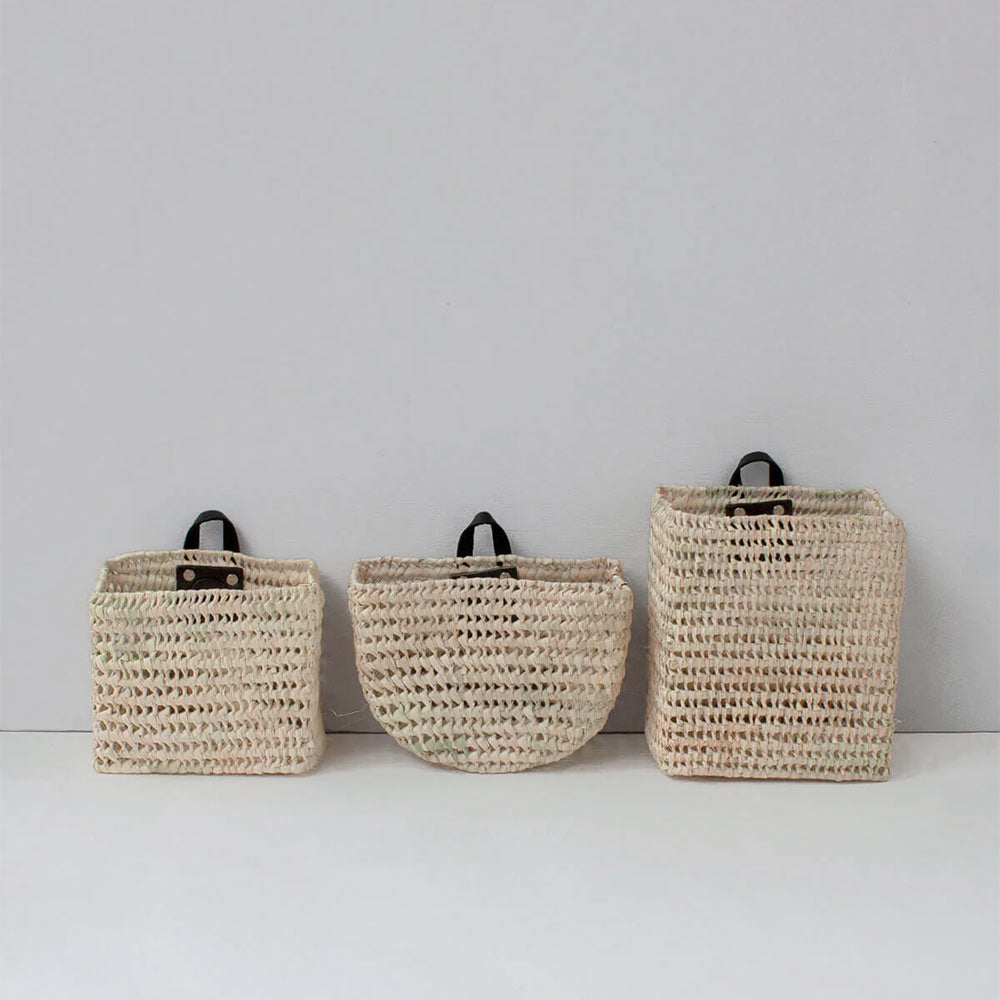 Stylish Wall Hanging Basket Trio Set - Rustic Home Decor for Plants & Flowers - Perfect for Indoor/Outdoor Use in Living Room, Patio or Garden