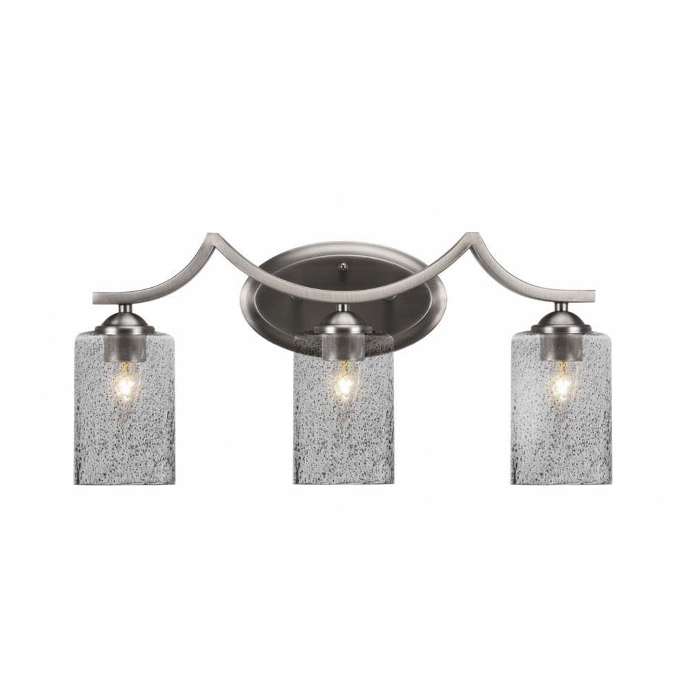 Zilo 3-Light Modern Vanity Light Fixture in Graphite Finish - Bathroom Mirror Lighting for Makeup & Grooming (Model 553-GP-3002) | Perfect for Home Bathroom, Dressing Room & Salon Decor