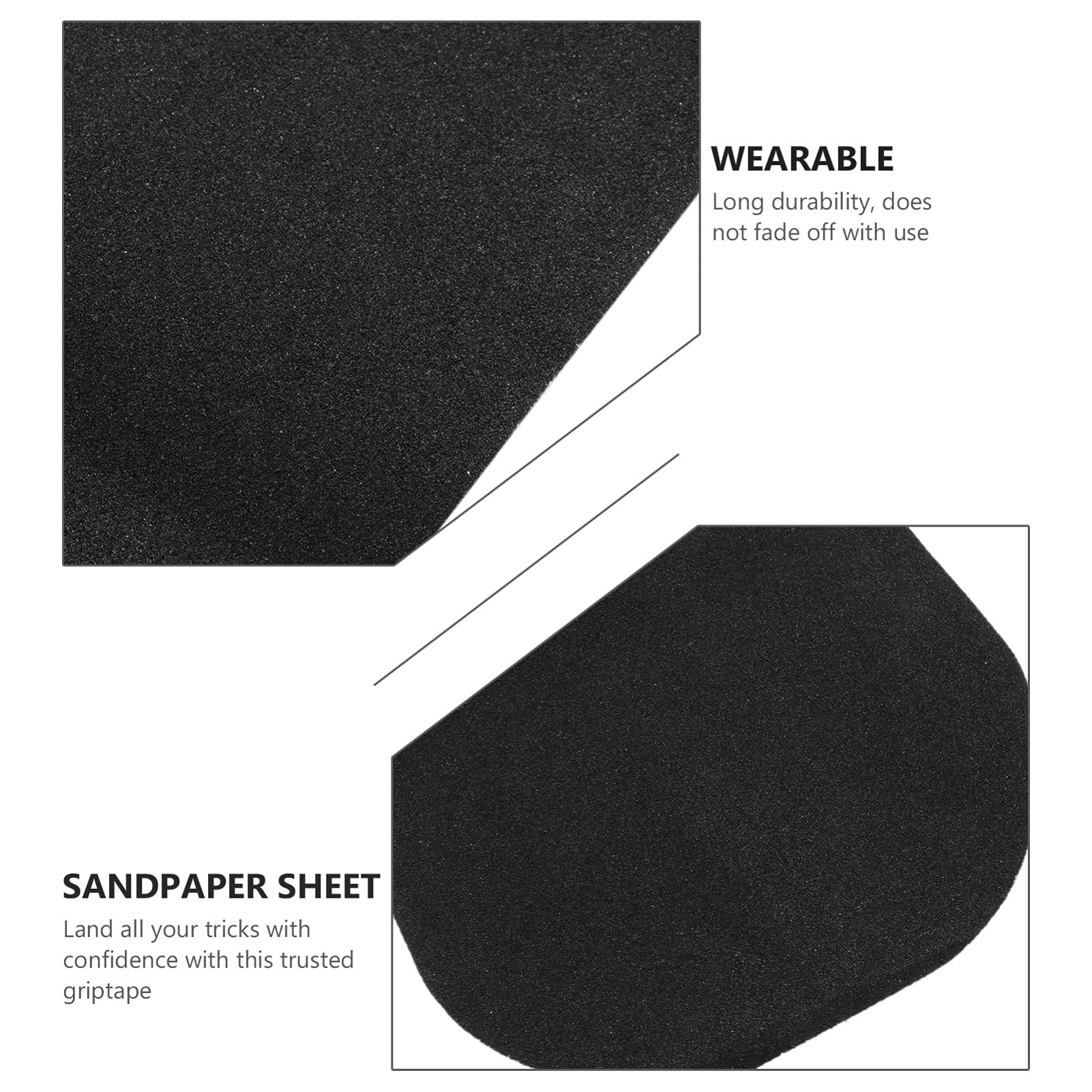 BESPORTBLE Black Gaffer Tape - Heavy Duty Adhesive Tape for Longboards, Skateboards, Electric Scooters - Wet & Dry Sandpaper Grip Tape - Multi-Purpose Duct Tape for Sports Equipment & DIY Projects - Perfect for Board Grip Enhancement, Home Repairs and Crafting