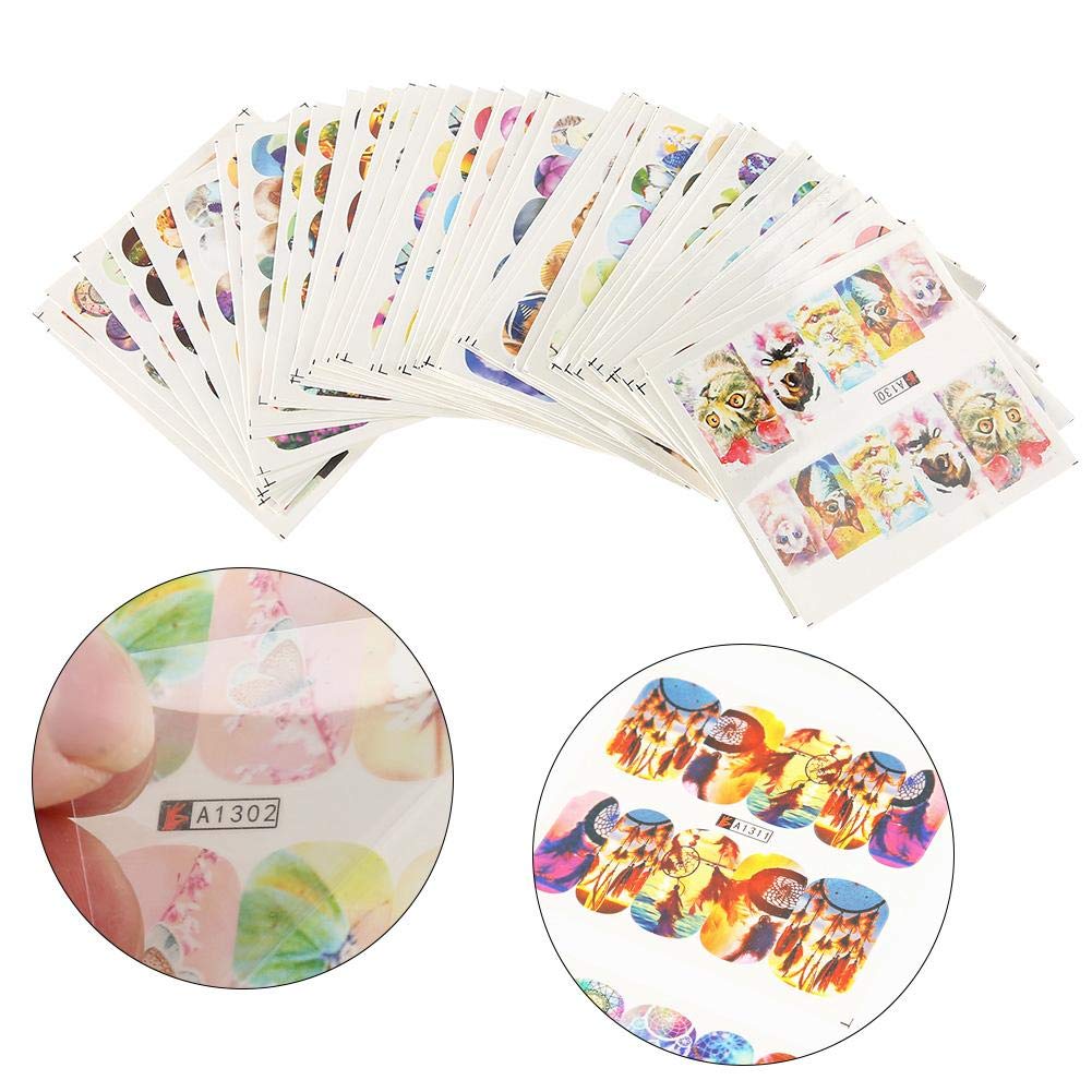 50 Sheets Nail Art Stickers for Manicure & Pedicure - Cute Animal Dog Cat Water Transfer Decals, Easter Nail Stickers for Women & Girls | Perfect for DIY Nail Art, Parties, Gifts & Special Occasions