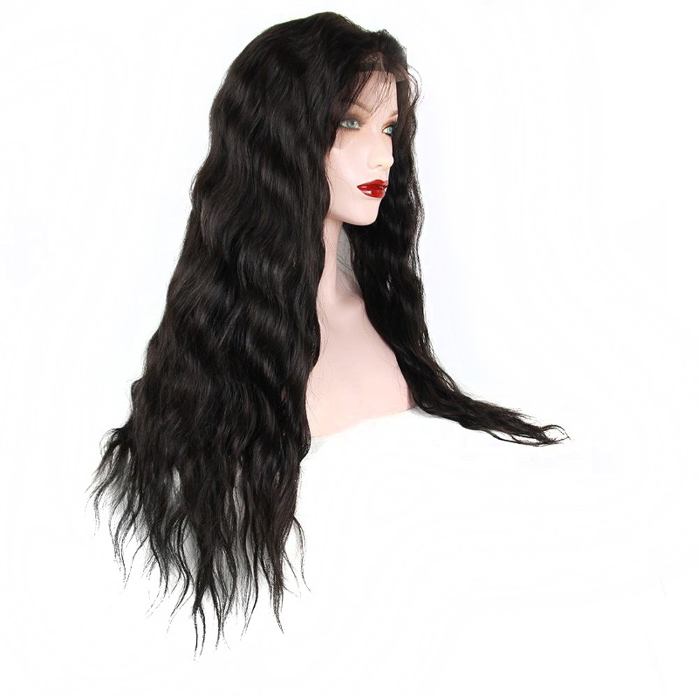 24-Inch Full Lace Human Hair Wig with Baby Hair - Malaysian Virgin Remy Body Wave in Jet Black (#1) for Women | Natural Look for Daily Wear, Cosplay & Special Occasions