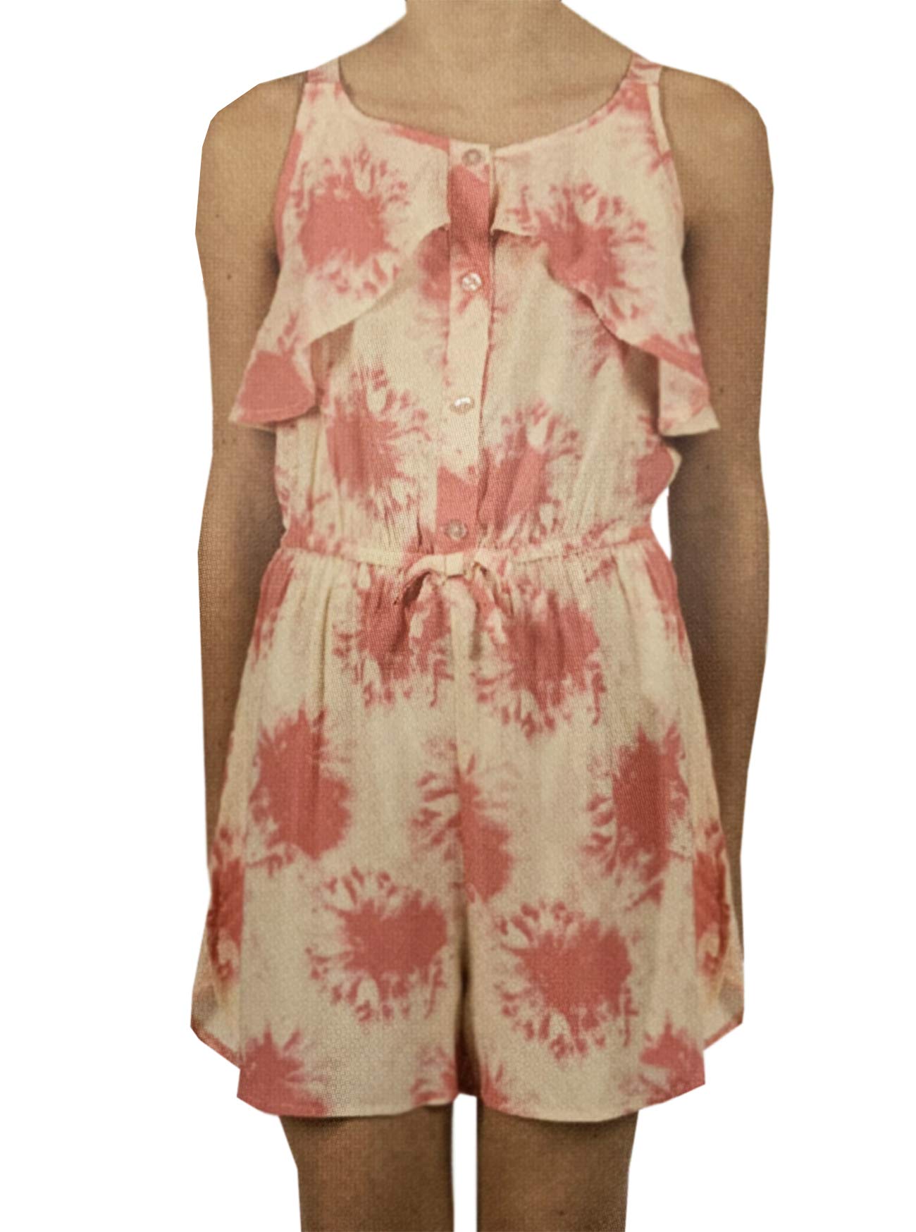 Girl's Printed Challis Romper | Paradise Collection | Size 16 | Lightweight Summer Outfit for Beach Vacation & Casual Outings