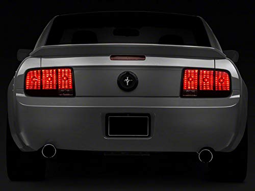 Raxiom Smoked Tail Lights Set Assembly for Ford Mustang 2005-2009 - Iconic Styling, Easy Installation | Upgrade Your Mustang's Rear Look for Night Driving & Car Shows