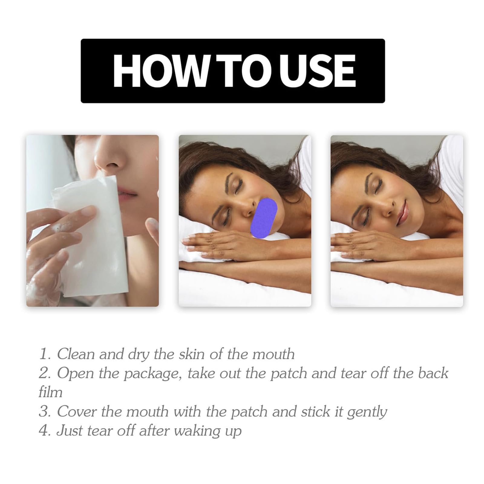 Noctivo Anti-Snoring Mouth Tape for Sleep Apnea Relief - Lavender Scented Nasal Strips for Better Breathing & Comfortable Sleep - Perfect for Nighttime Use, Travel, and CPAP Users