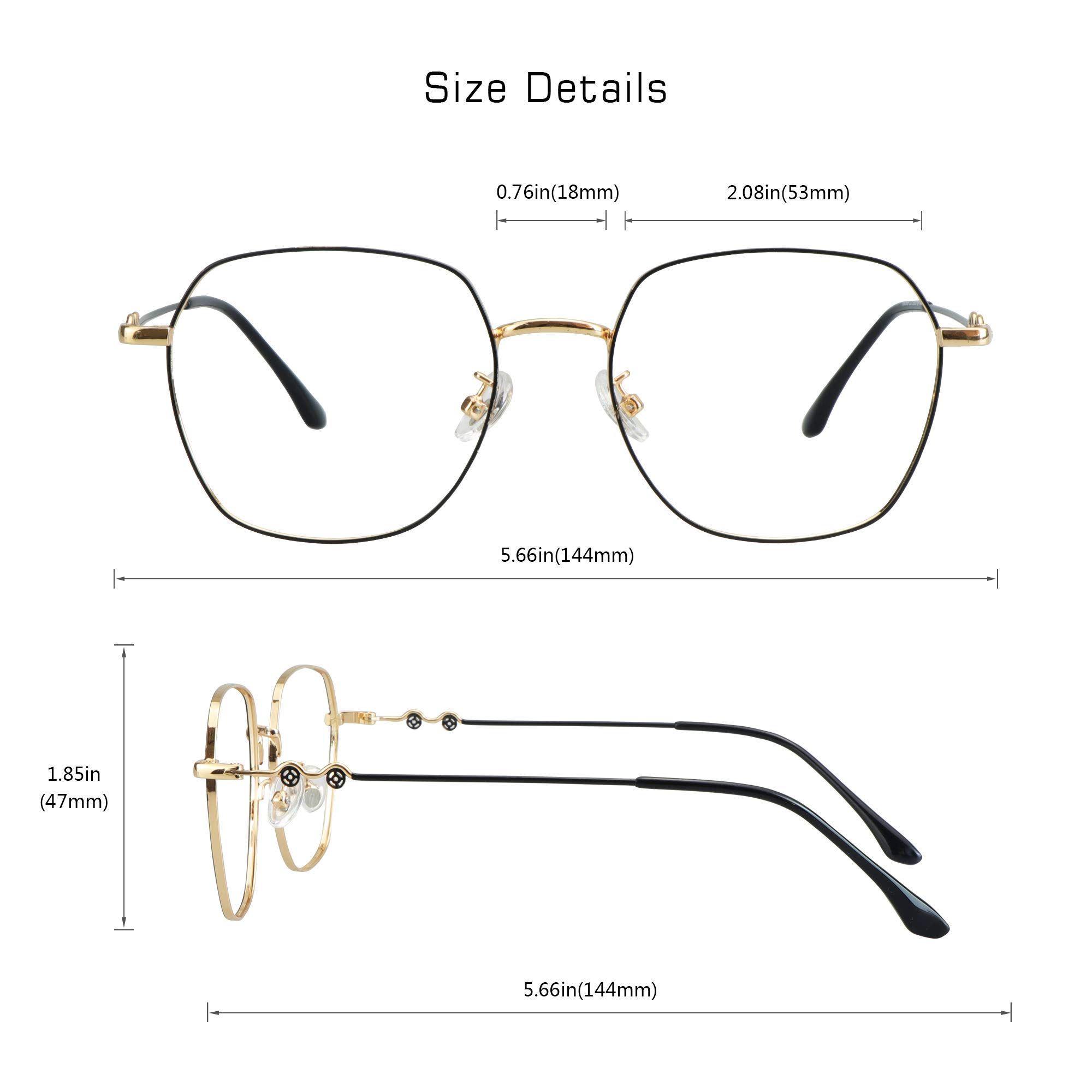 VisionGlobal Bifocal Reading Glasses with Blue Light Blocking - Stylish Retro Square Frames for Men & Women - Perfect for Computer Work, Reading & Nighttime Screen Use