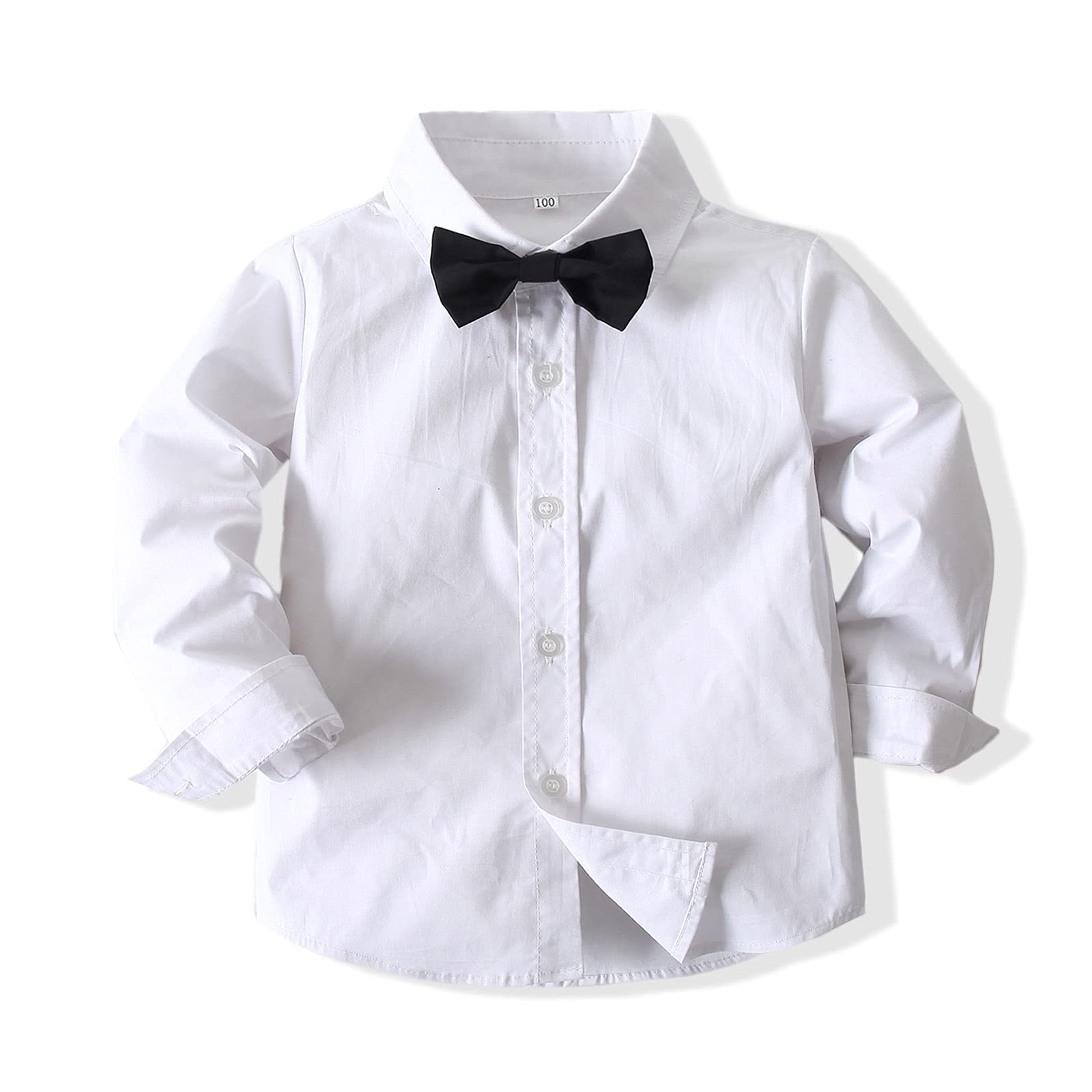 Gentleman Baby Boy Suit with Bow Tie & Suspenders for Newborns - Photo Shoots & Special Occasions
