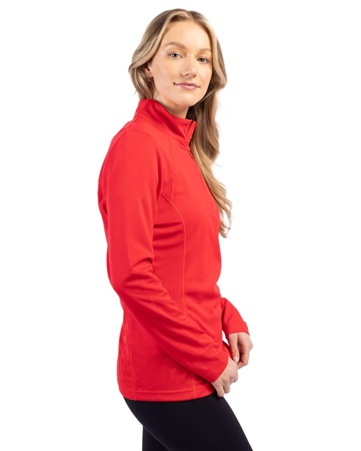 Clique Ice Pique Women's Half Zip Tech Pullover - Lightweight Athletic Sweatshirt for Running, Yoga & Outdoor Activities