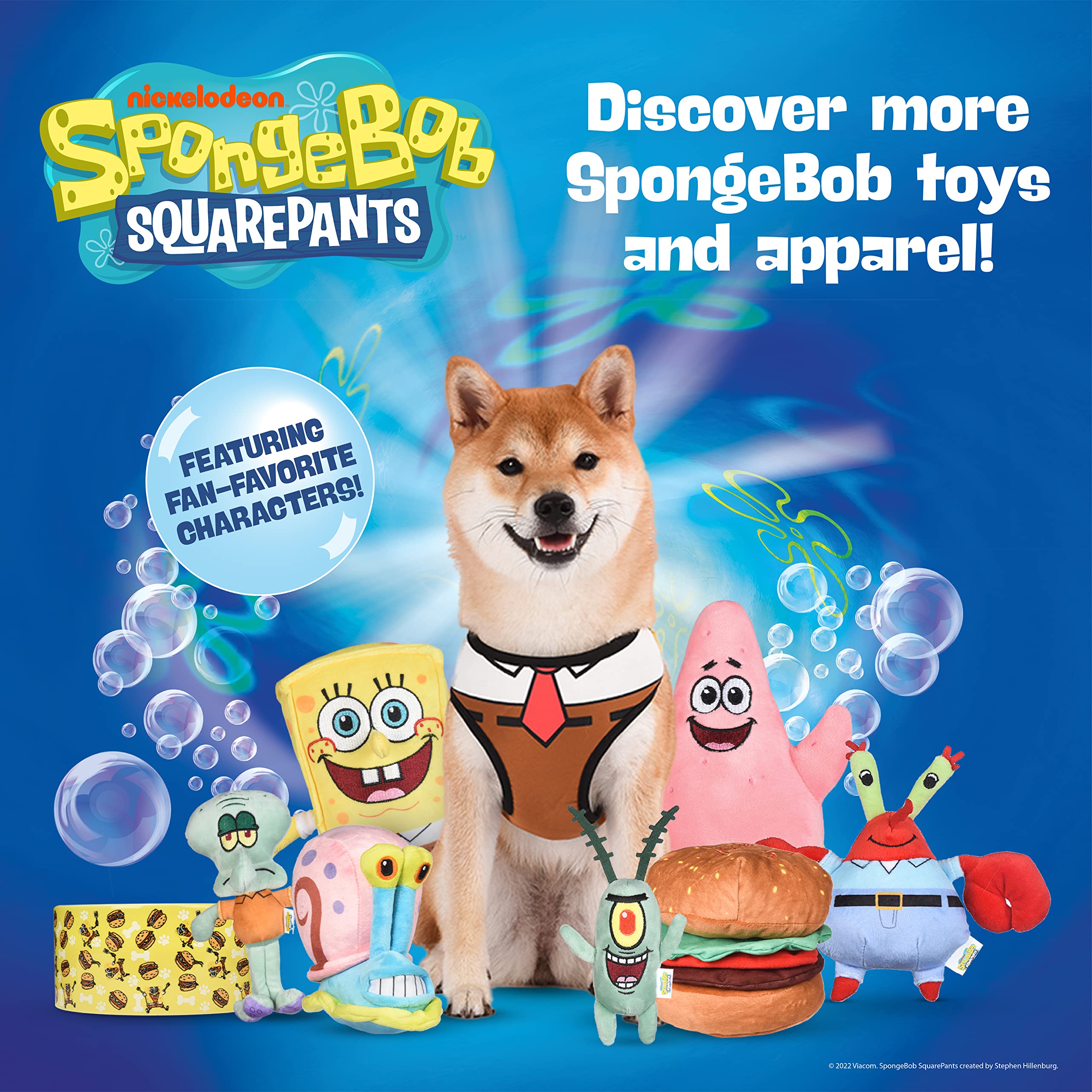 **Spongebob Squarepants Halloween Dog Costume - Officially Licensed Pet Tee & Shorts Set for Dogs | Fun & Cute Halloween Outfit for Small & Large Breeds | Perfect for Halloween Parties & Pet Parades**