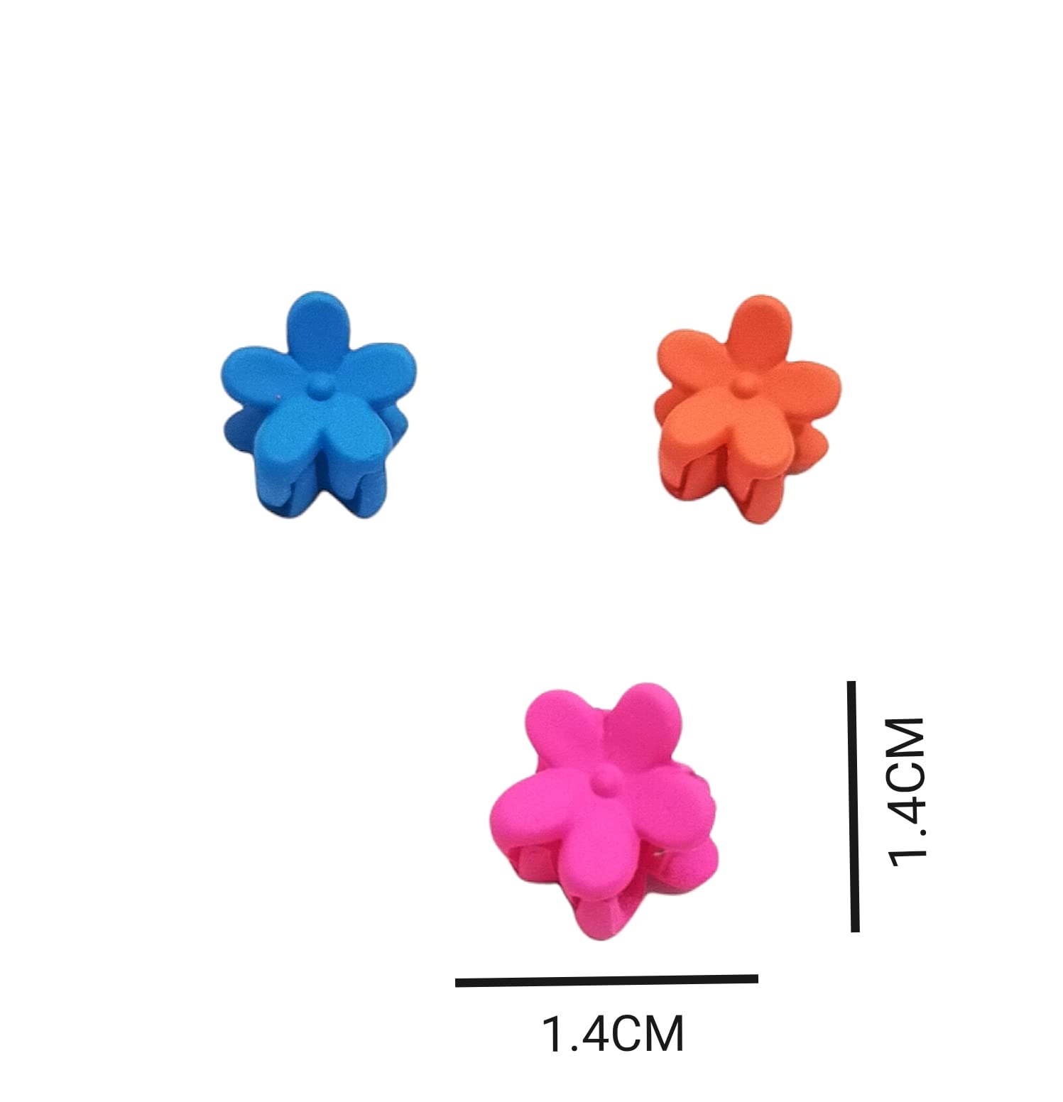 24pcs Mini Flower Hair Claw Clips - Small Plastic Hair Clamps for Women & Girls - Colorful Hair Accessories (1.4cm) - Perfect for School, Parties & Everyday Hairstyles