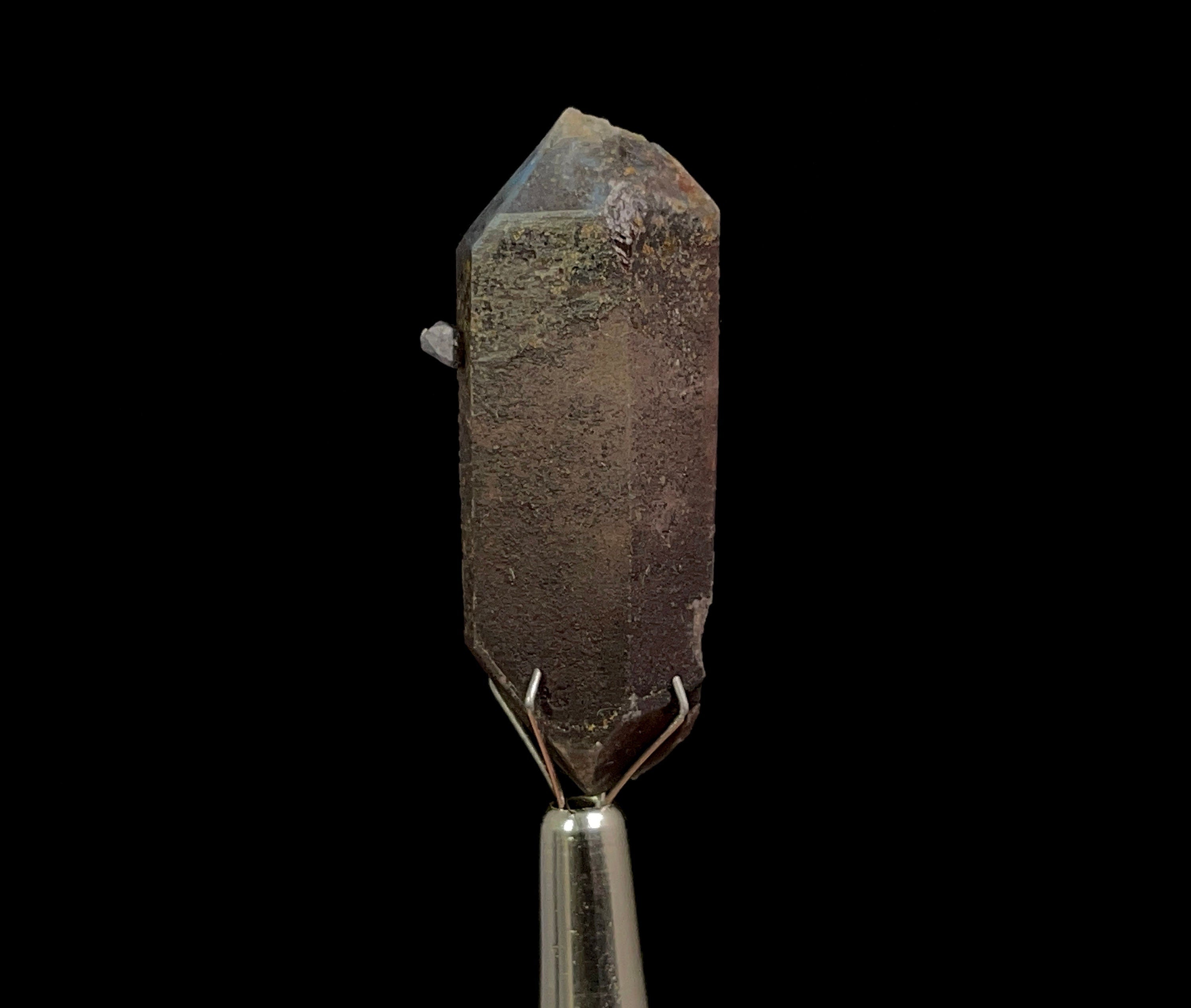 PAPAGOITE in QUARTZ Raw Crystal Point with HEMATITE - Rare Metaphysical Healing Stone for Meditation, Energy Work & Spiritual Growth | Natural Mineral Specimen for Collectors