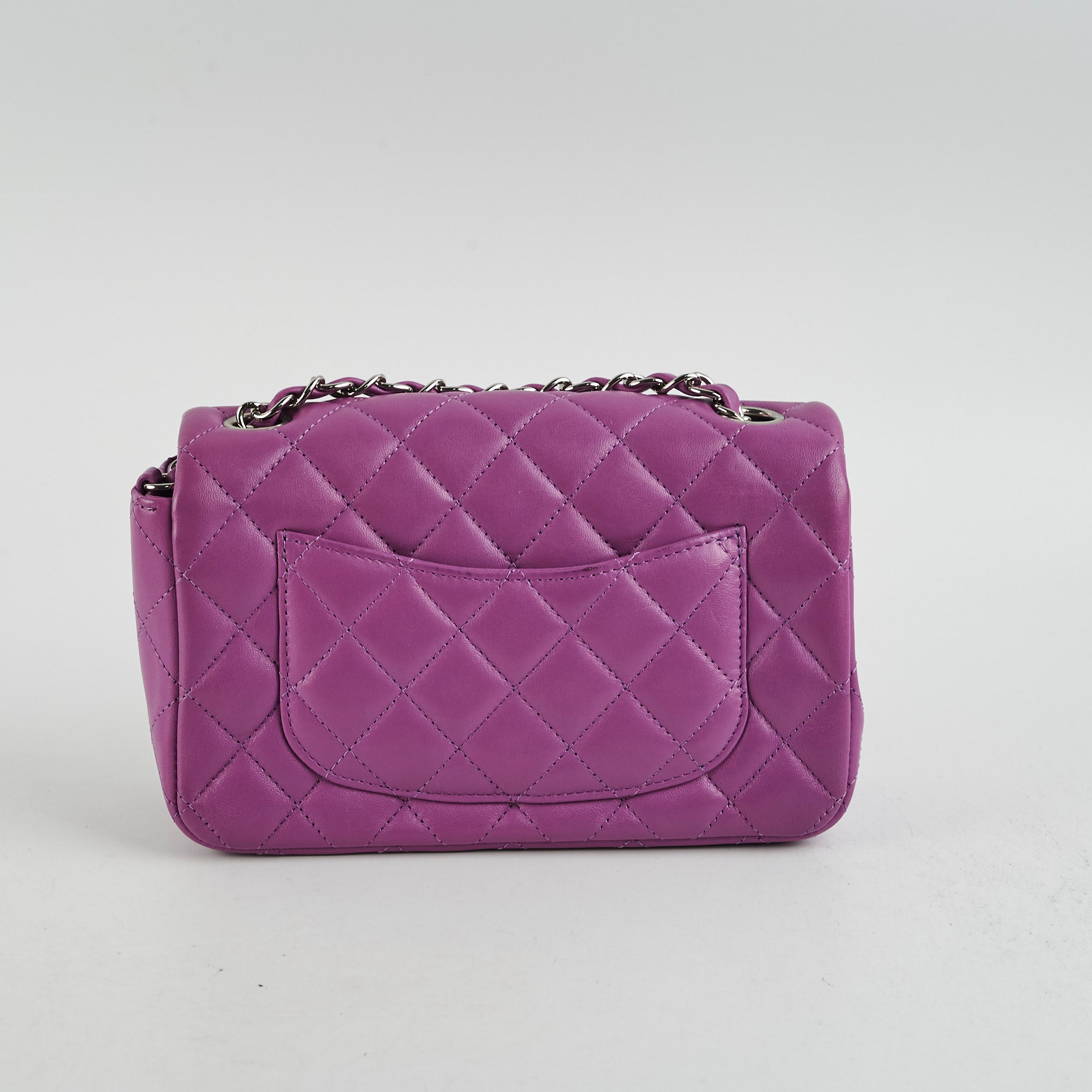 Chanel Mini Rectangular Flap Bag in Purple - Classic Quilted Lambskin with Gold-Tone Hardware | Perfect for Evening Events, Date Nights & Luxury Fashion Collectors