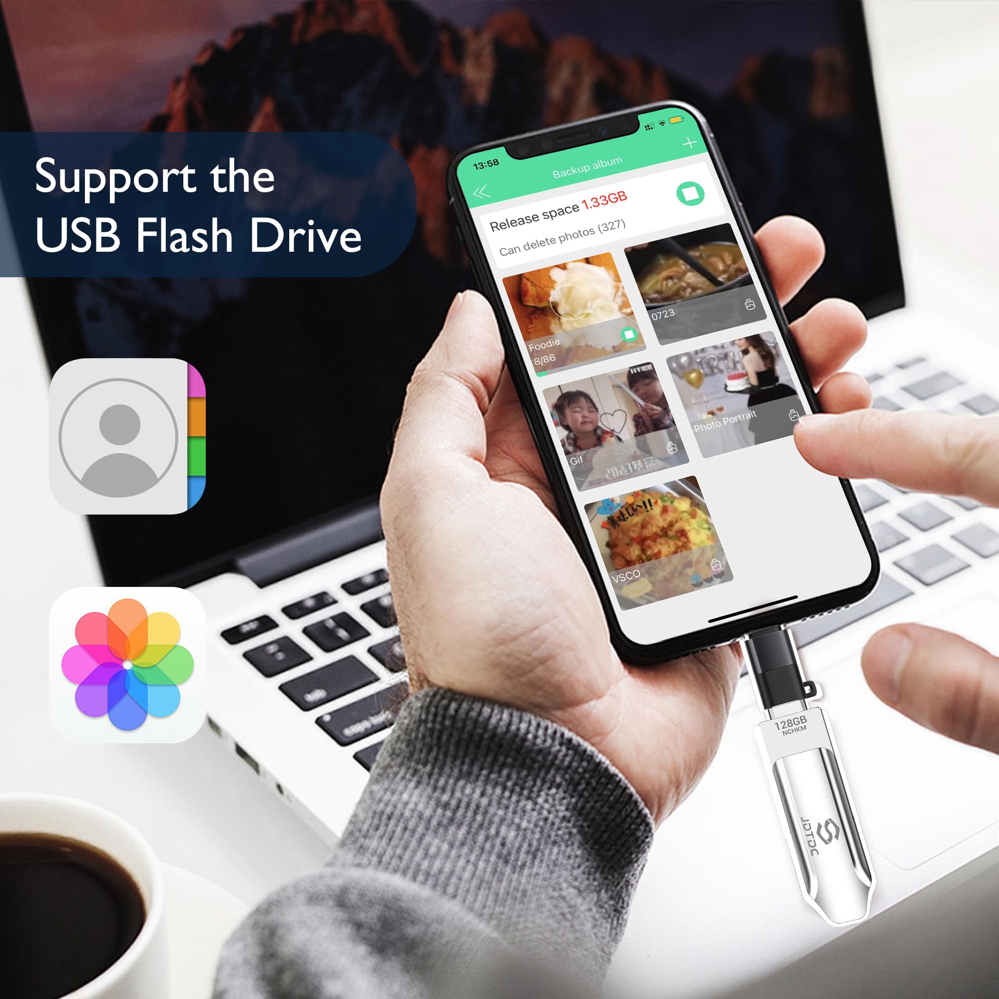2-Pack USB C to Lightning Adapter - Female USB C to Male Lightning Connector for Fast Charging & Data Sync - Compatible with iPhone, iPad, AirPods - Perfect for Travel, Office & Home Charging Stations