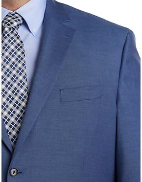 DXL Men's Big & Tall Oak Hill Relaxer Micro Chevron Suit Jacket - Formal & Business Attire for Plus Size Gentlemen - Perfect for Weddings, Office & Special Occasions