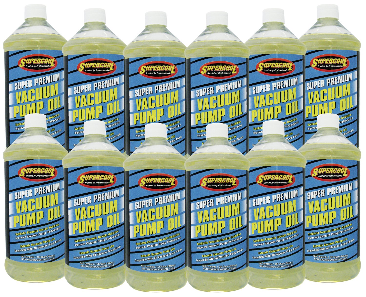 TSI Supercool V32-12CP Premium Synthetic Vacuum Pump Oil - 32oz (12 Pack) for HVAC, Laboratory & Industrial Equipment Maintenance