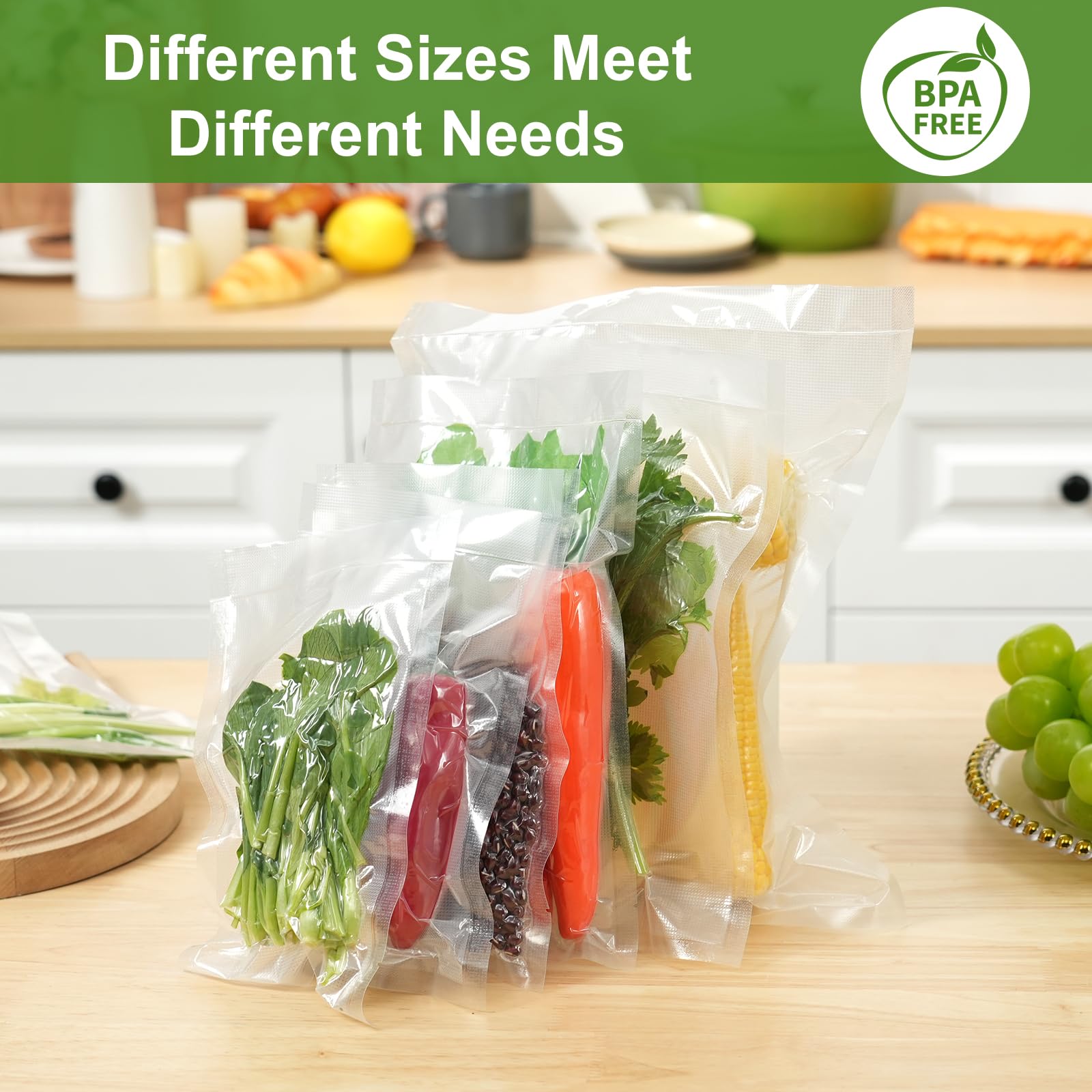 Moretoes 150pcs Vacuum Sealer Bags - BPA Free Gallon (11