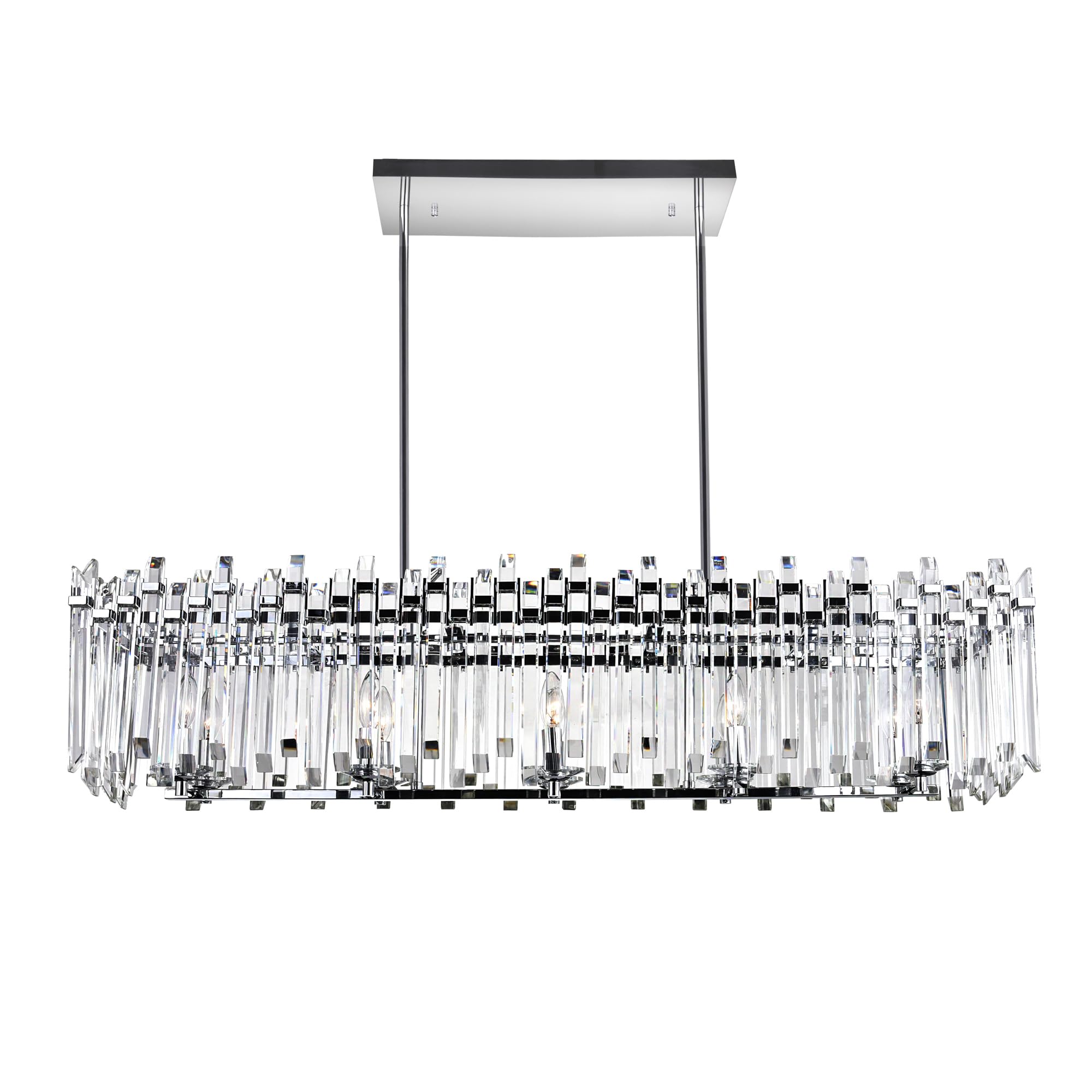 CWI Lighting Henrietta 10-Light Chrome Chandelier - Elegant Dining Room Lighting Fixture for Home Decor & Interior Design