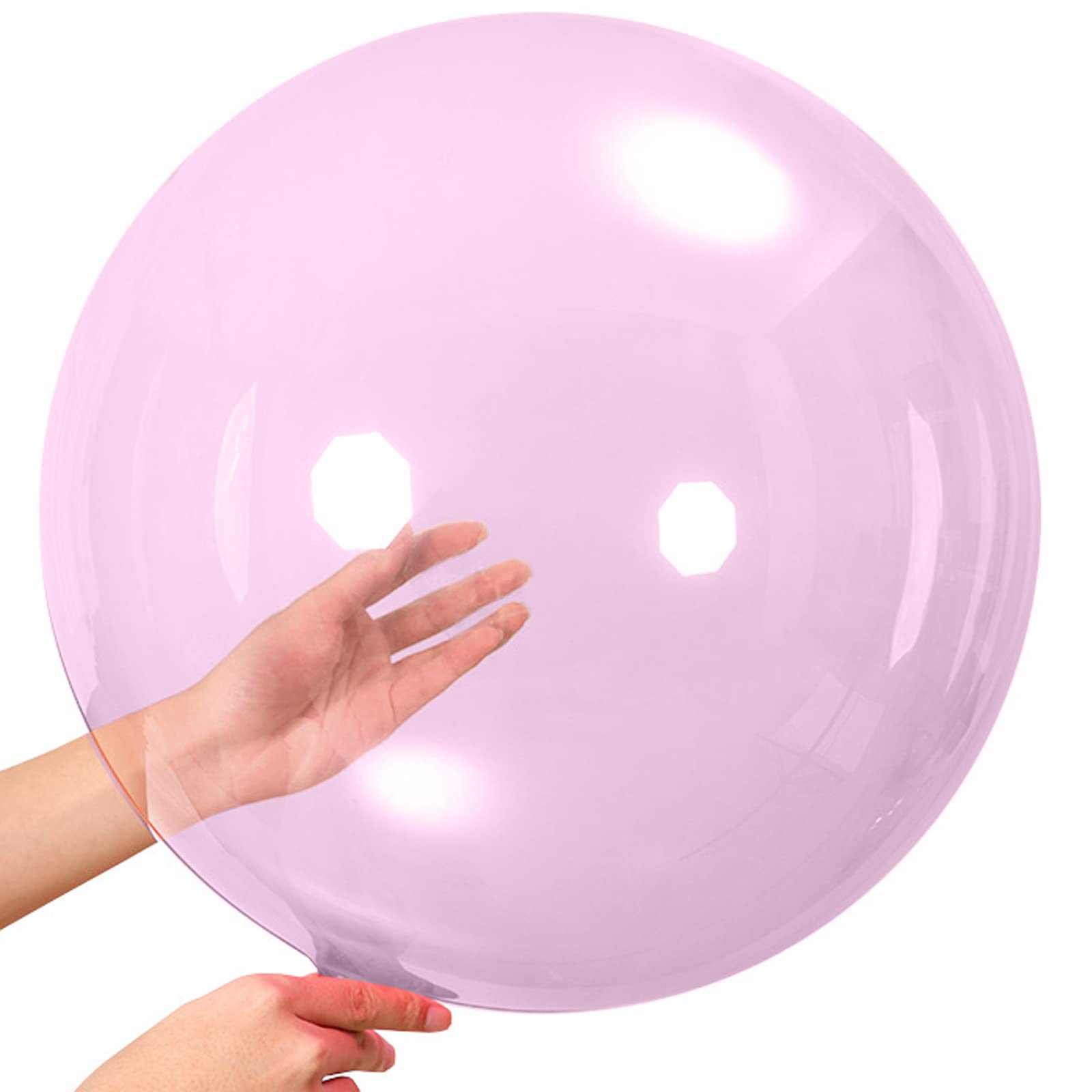 18 Inch Helium Bobo Balloons with LED Light Up - 10 Pack Lavender Party Decorations for Christmas, Wedding, Birthday, Baby Shower & Anniversary | Indoor & Outdoor Celebration Decor