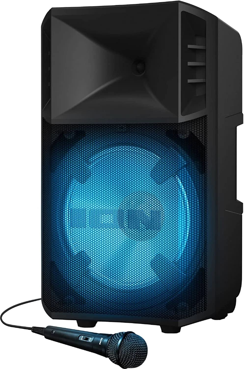 ION Audio Power Glow 300 Portable Bluetooth Speaker with LED Lights - 300W Rechargeable Battery-Powered Sound System with Built-in Handles & Wheels (Renewed) - Perfect for Outdoor Parties, Camping & Home Entertainment