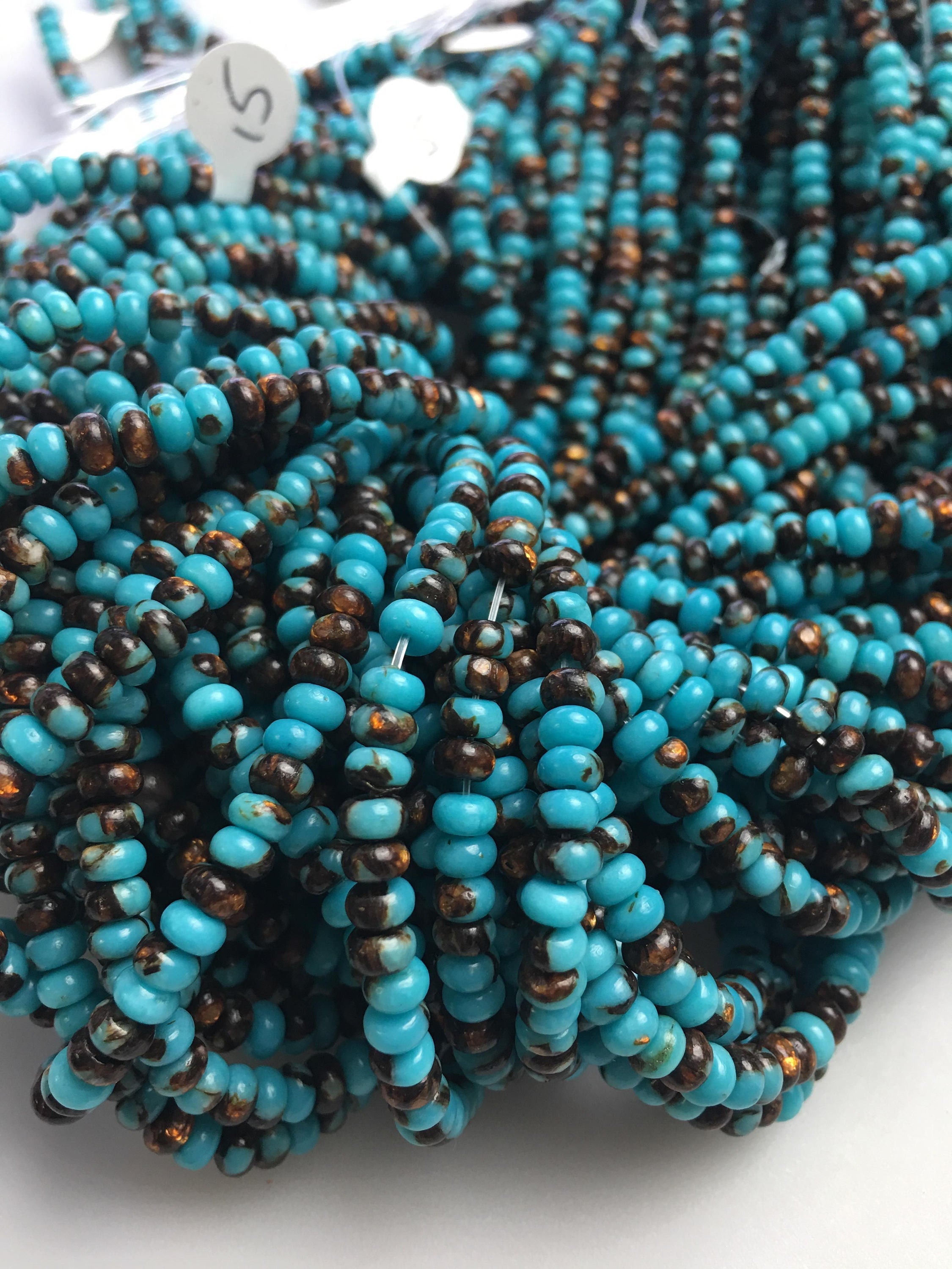Bronzite Turquoise Smooth Rondelle Beads 2x4mm & 4x6mm - 15.5 Inch Strand for Jewelry Making, DIY Bracelets & Necklaces - Natural Stone Beads for Crafting, Healing Crystal Jewelry & Spiritual Gifts