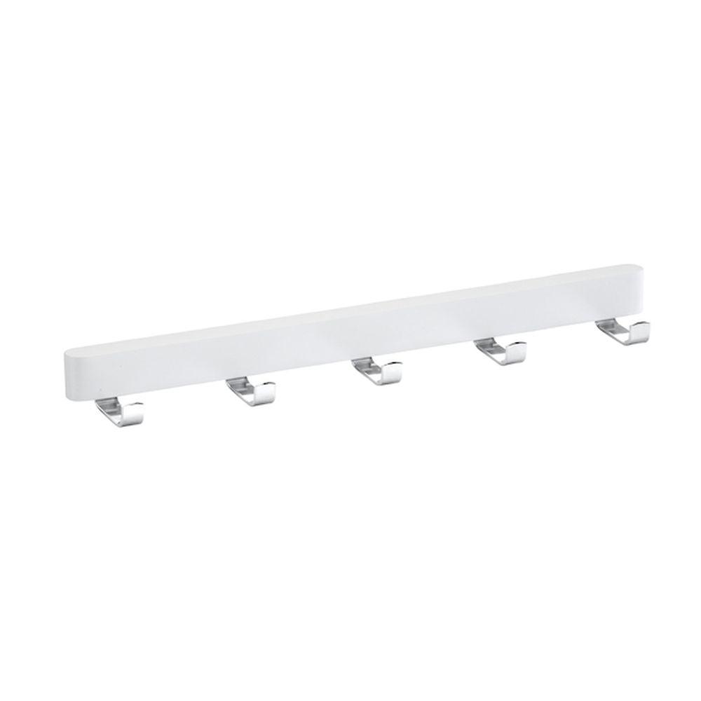 Elfa 5-Hook Wall Mounted Shelf Bracket - 40mm Diameter, White - Perfect for Hanging Towels, Hats, Keys & Home Decor in Bathroom, Entryway or Bedroom