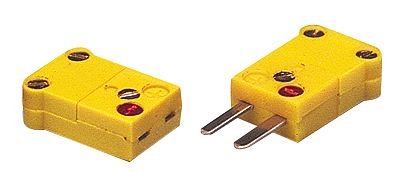 Digi-Sense Type K Thermocouple with Mini Connector - 100-Pack, Yellow Plug Connection for Industrial & Laboratory Temperature Measurement