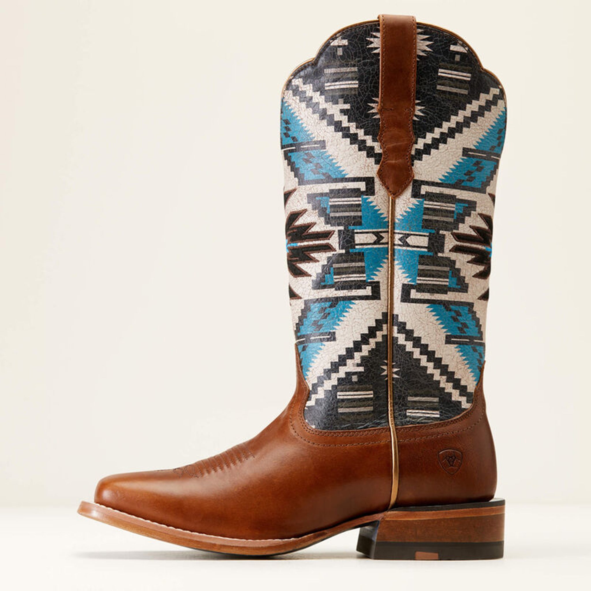 Ariat Women's Chimayo Western Boots - Square Toe in Chocolate/Turquoise - Perfect for Rodeo, Country Dancing & Everyday Western Wear