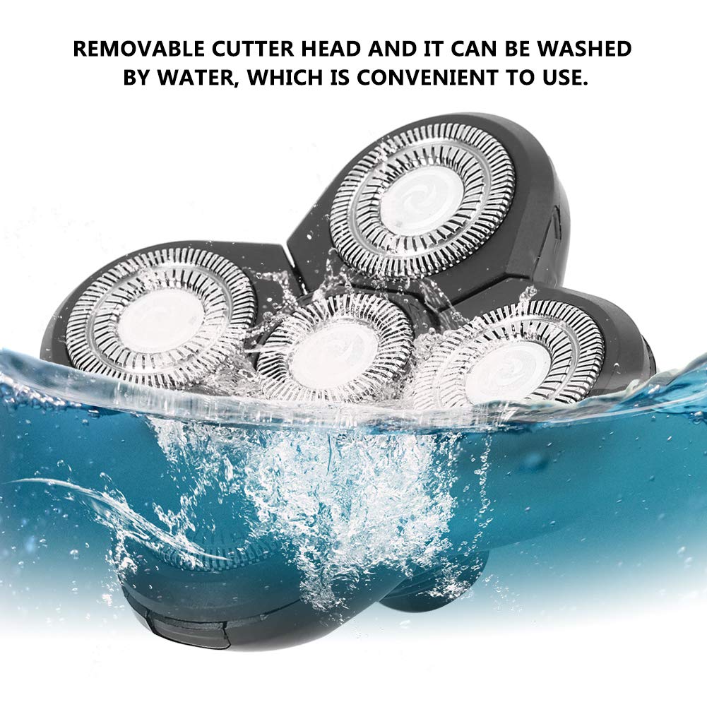 Premium Electric Shaver Replacement Blades - Waterproof Rotary Shaving Heads for Universal Electric Beard Trimmers - Perfect for Home Grooming & Travel Use