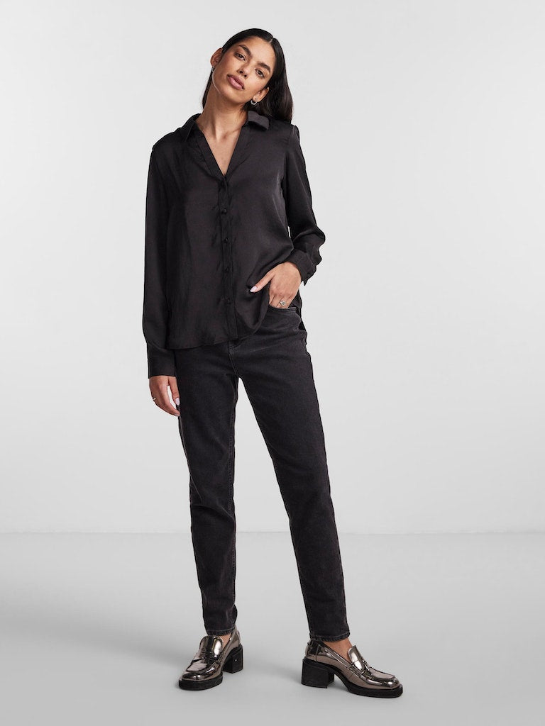 Premium Mina Shirt for Women - Classic Black Button-Down Shirt | Office Wear, Casual Outfits & Business Attire