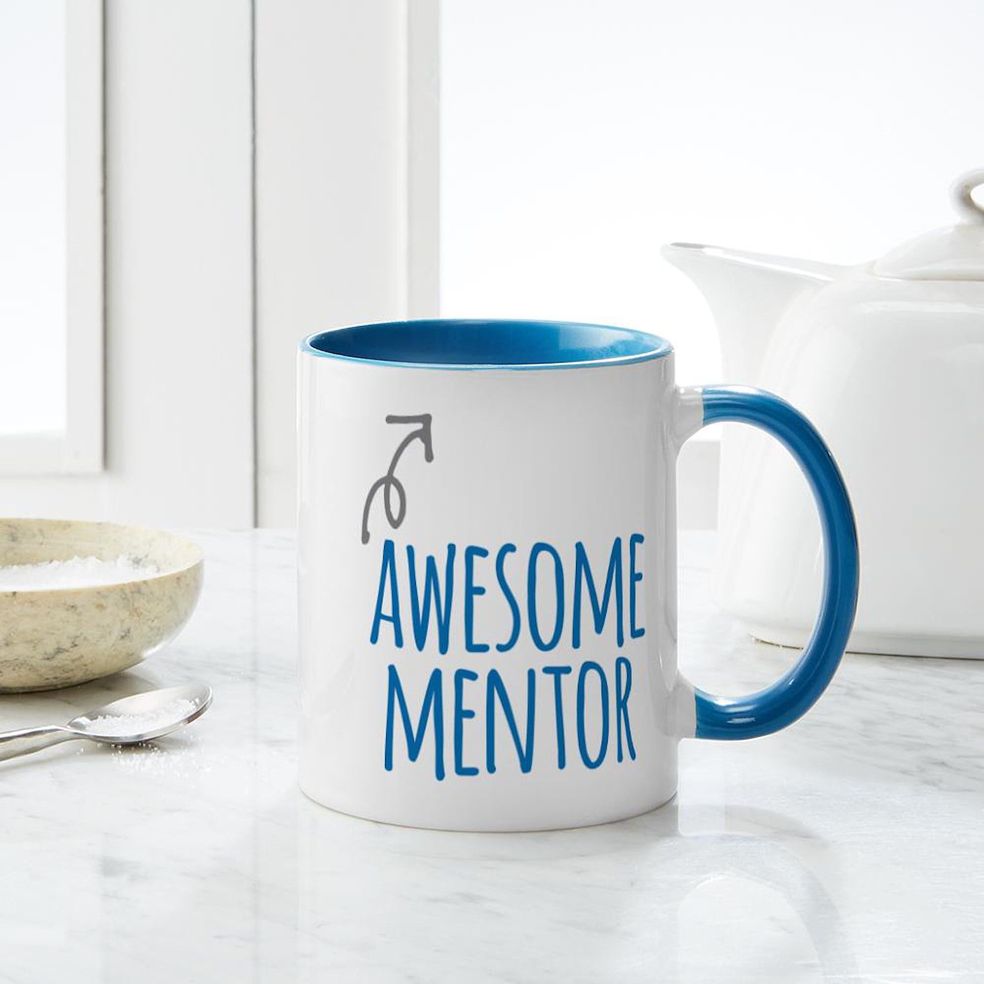 Awesome Mentor Ceramic Coffee Mug 11 oz (325 ml) - Perfect for Teachers, Coaches & Inspirational Gifts - Ideal for Office, Home & Coffee Breaks