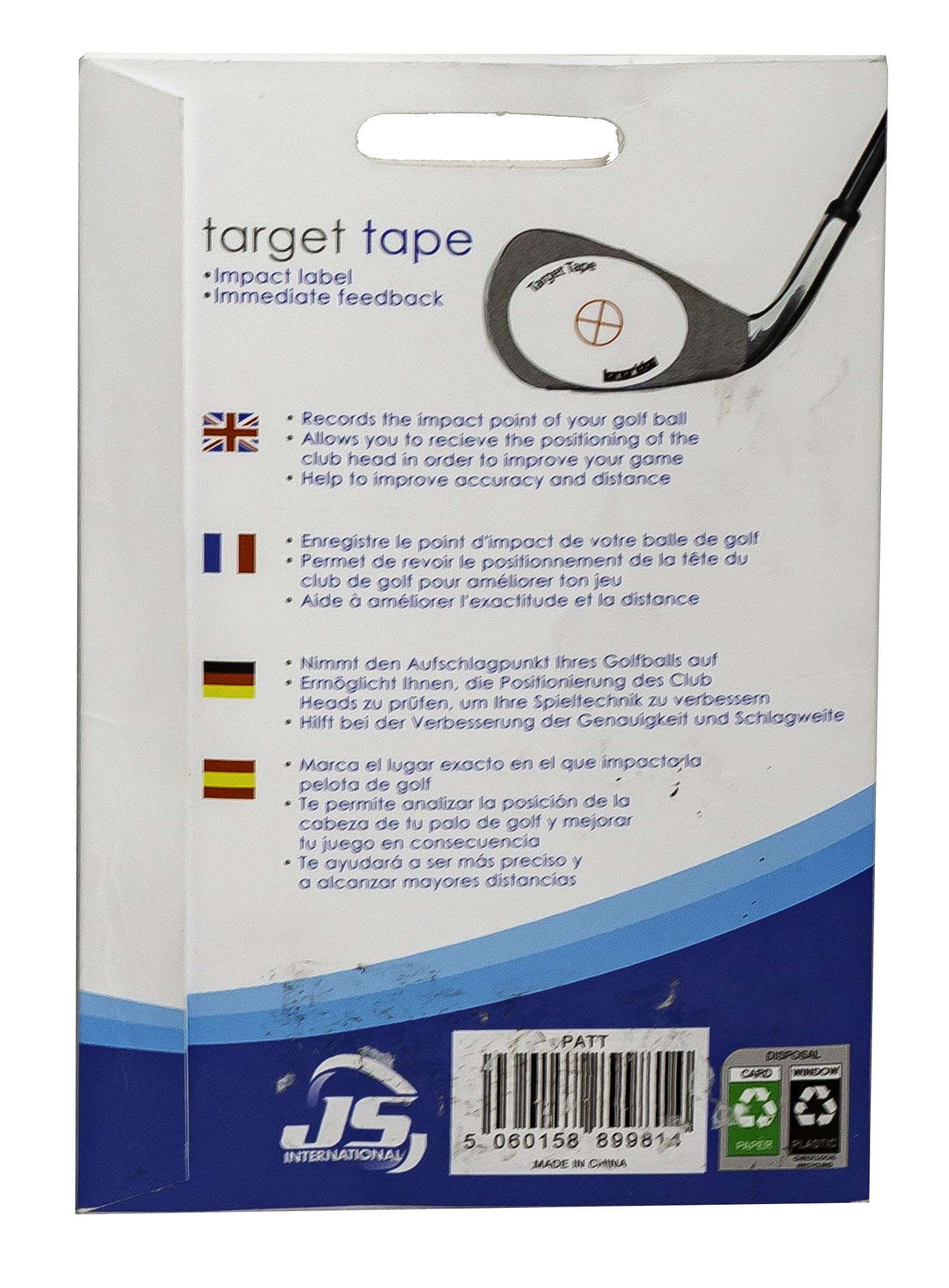 Longridge Unisex Adult Target Tape - White, One Size - Perfect for Archery Practice, Shooting Range & Outdoor Sports Training