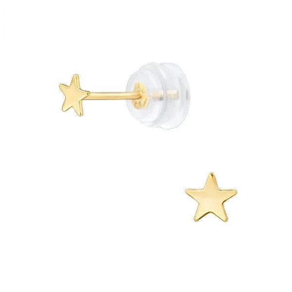 14K Gold Star Earrings for Women - Dainty Stud Earrings for Everyday Wear - Perfect Gift for Birthday, Anniversary & Valentine's Day
