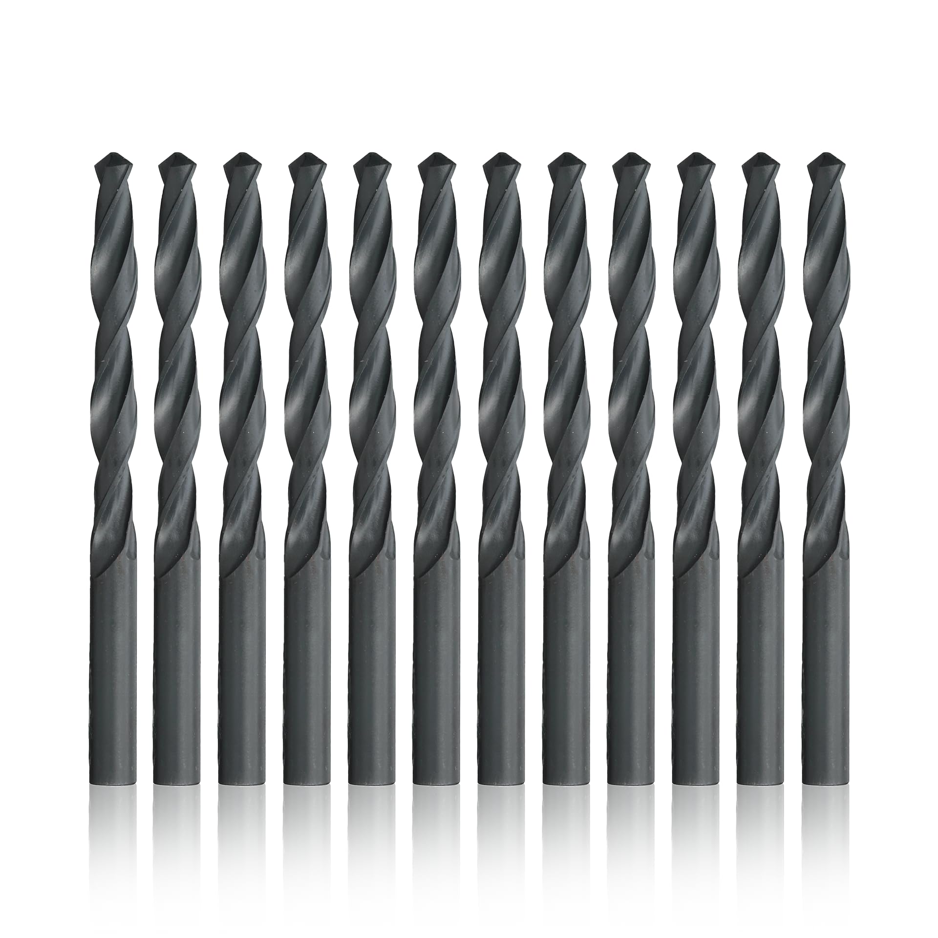 Drill America D/AN54P12 #54 High Speed Steel Black Oxide Drill Bit Set - Pack of 12, D/AN Series - Perfect for Metalworking, Woodworking & DIY Projects