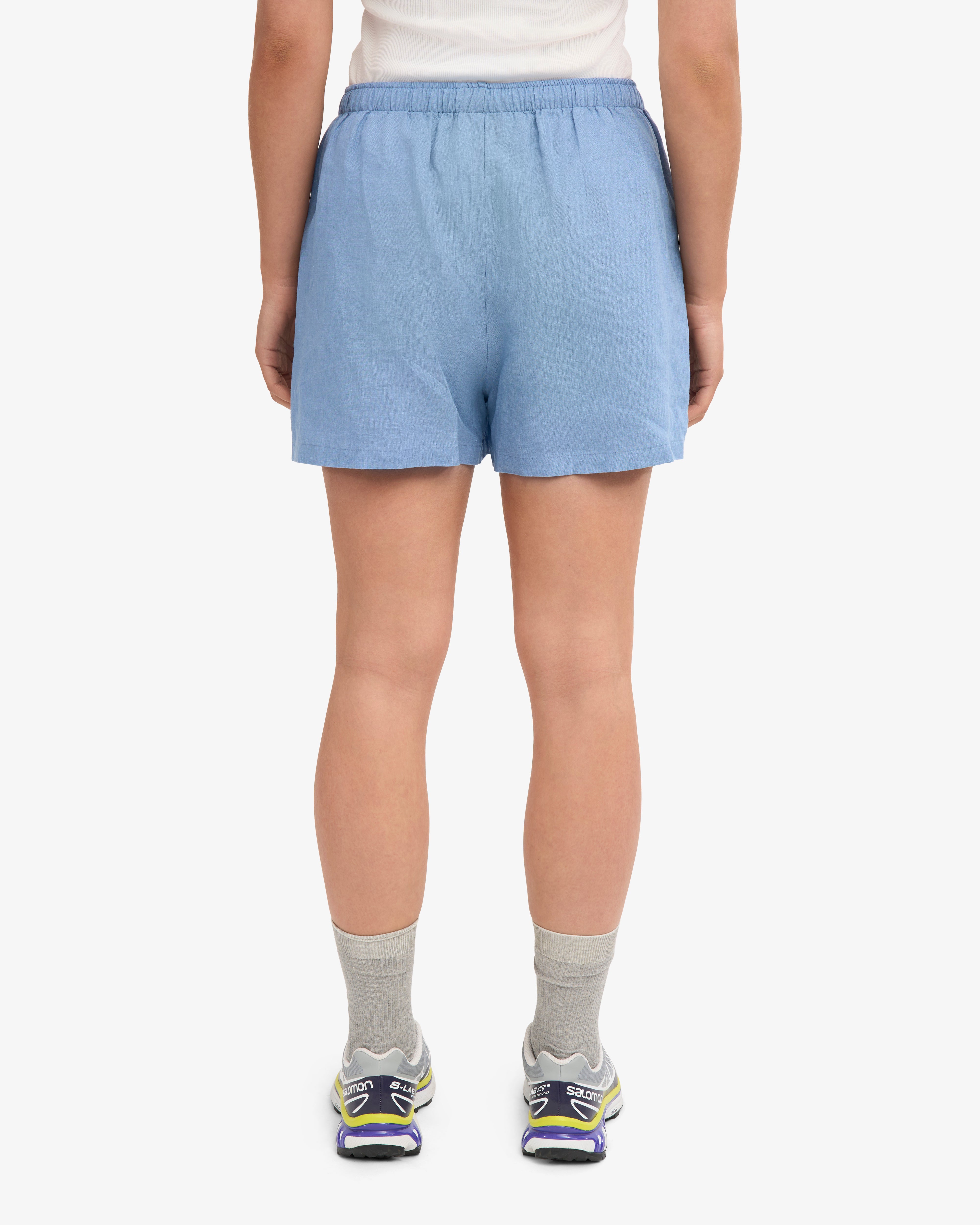 Breathable Linen Shorts for Men & Women - Seaside Blue | Perfect for Beach, Vacation & Summer Outfits