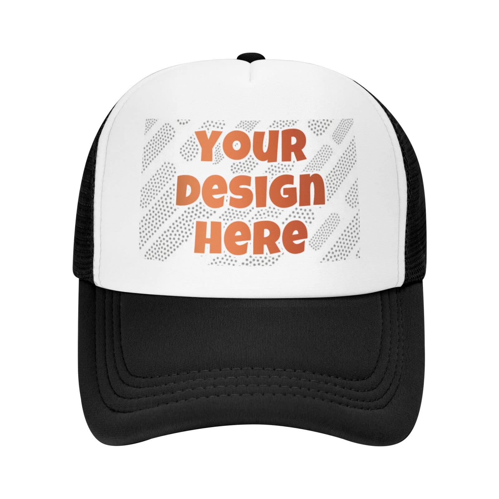 Custom Trucker Hats for Men & Women - Personalized with Your Picture, Text or Logo - Add Your Own Design - Perfect for Sports, Outdoor Activities & Promotional Events