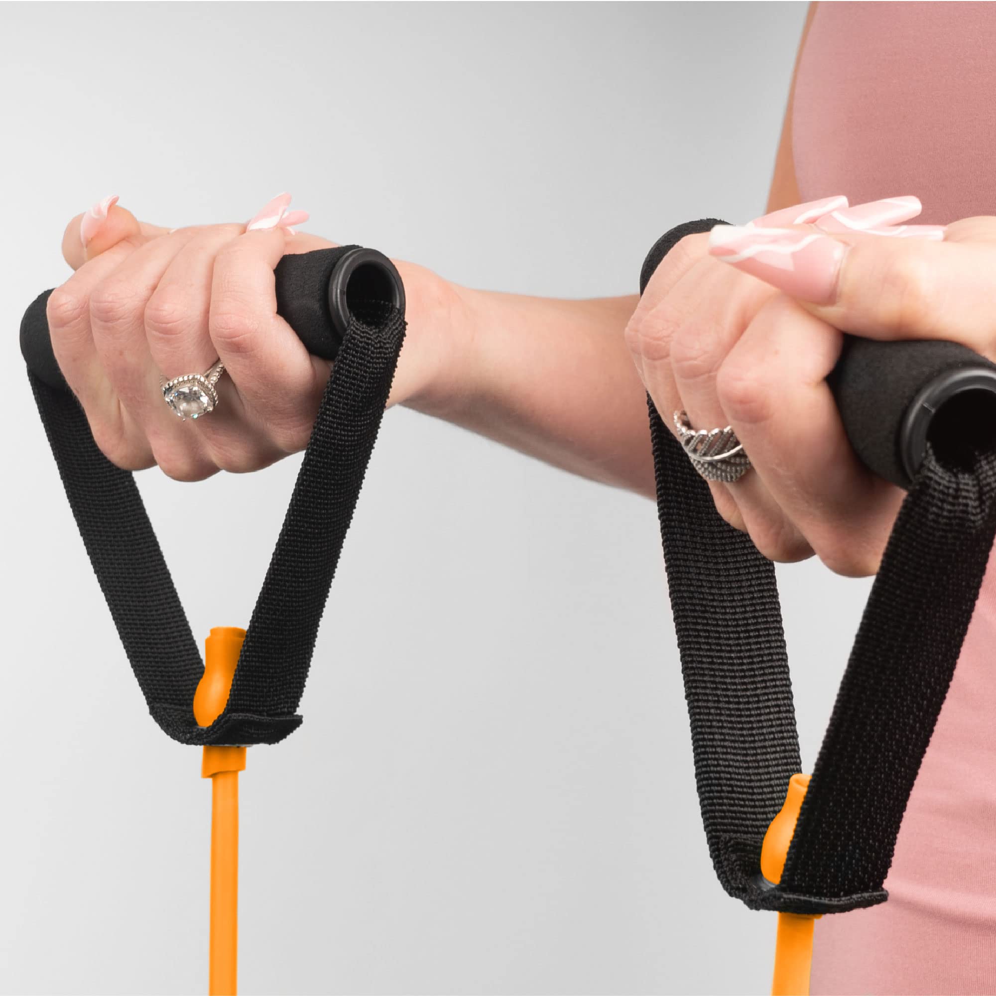 Phoenix Fitness Resistance Band with Handles - Heavy Duty Exercise Bands for Strength Training, Stretching & Workouts - Home & Gym Equipment for Men & Women (Light/Medium/Strong Resistance) - Perfect for CrossFit, Yoga, Pilates & Physical Therapy
