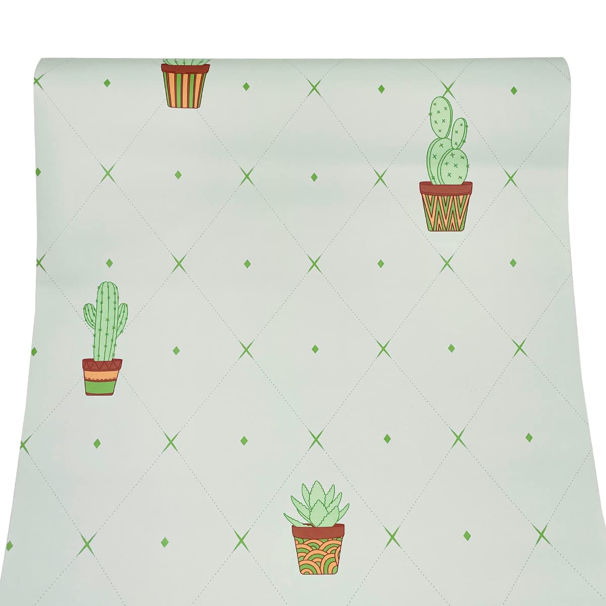 Non-Adhesive Cactus Print Shelf & Drawer Liner - 17.7