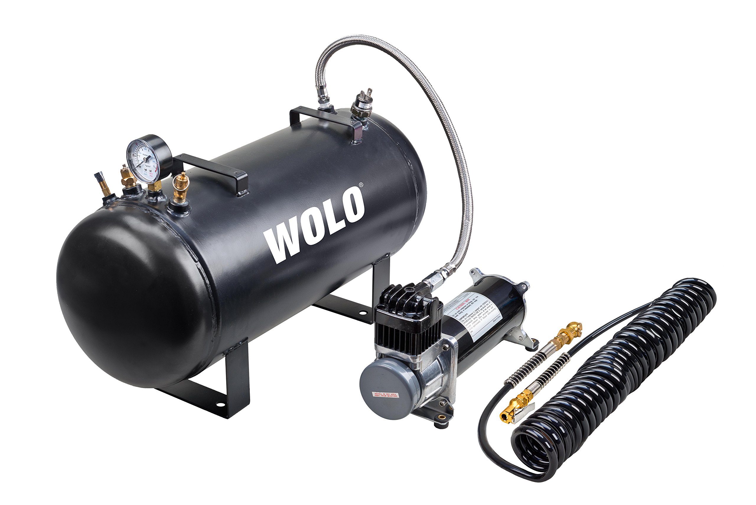 Wolo 860 Air Rage Heavy-Duty 5 Gallon Air Compressor - Powerful for Tires, Tools & DIY Projects