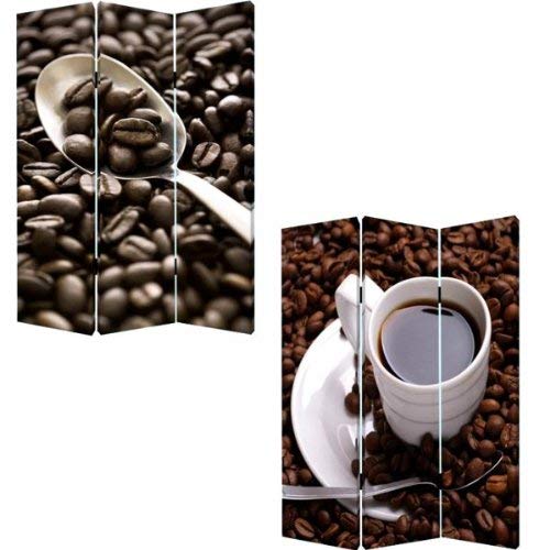 Screen Gems Coffee Time Room Divider - Foldable Privacy Partition for Home & Office - Perfect for Creating Separate Spaces in Living Rooms, Bedrooms, and Workspaces