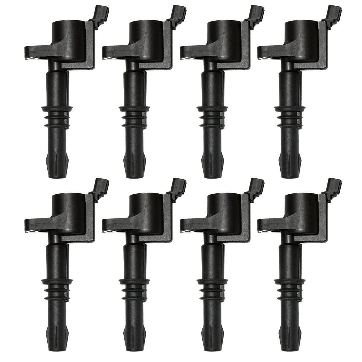 IRONTEK 8-Piece Ignition Coil Pack Set - Compatible with Ford F-150, F-250, F-350, Expedition, Mustang & Lincoln Navigator (2004-2008 Models) - High Performance Replacement for Smooth Engine Start & Acceleration - Perfect for Daily Driving, Off-Roading & Towing