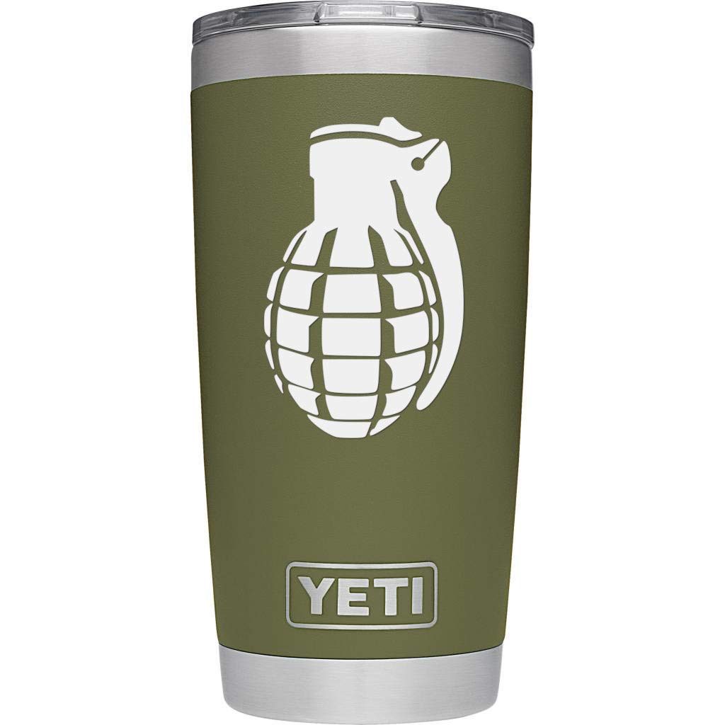 Hand Grenade Decal Sticker - Waterproof Vinyl for Car Windows, Yeti Tumblers, Ammo Cans, Laptops & More | Military Style Decor for Home, Office & Outdoor Gear