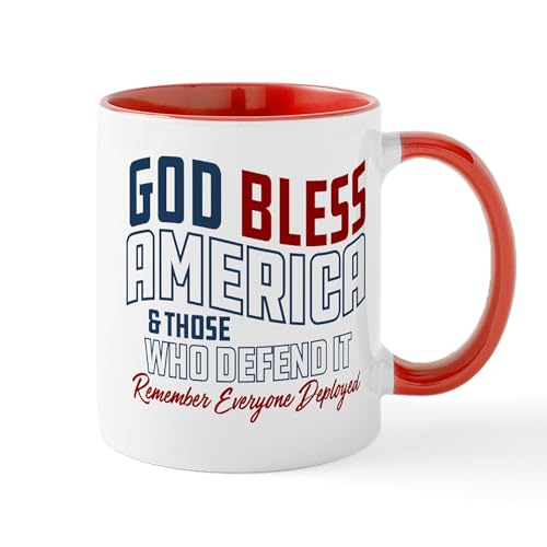 White/Red Inside - Army God Bless America