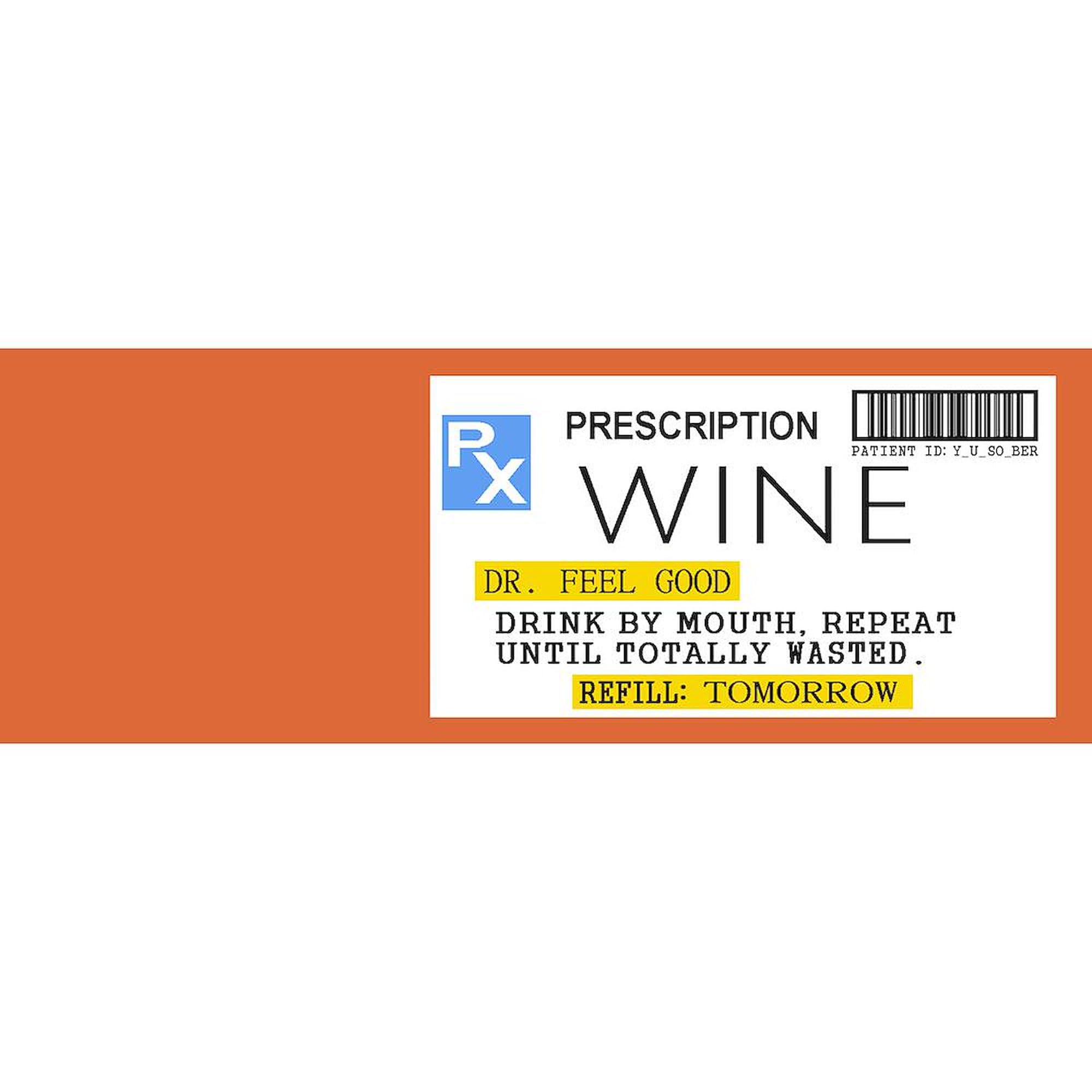 Wine Prescription Ceramic Coffee Mug 11 oz (325 ml) - Funny Doctor-Themed Gift for Wine Lovers, Perfect for Coffee, Tea & Hot Drinks at Home or Office